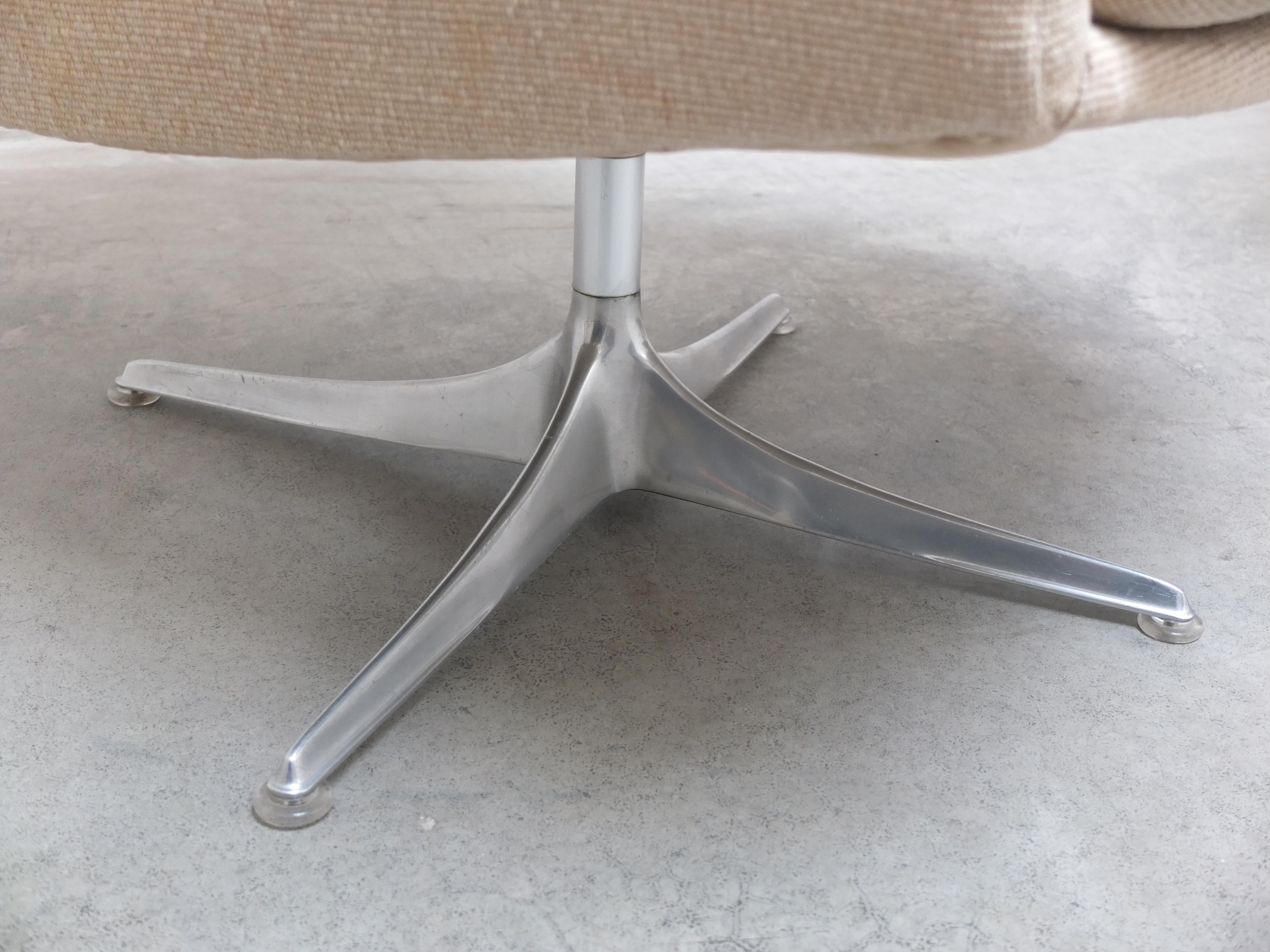Metal Pair of 'Sedia' Swivel Lounge Chairs by Horst Brüning for COR, 1960s