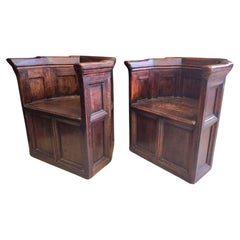 Pair of Italian Chairs Tuscany Sedile a Pozzetto 