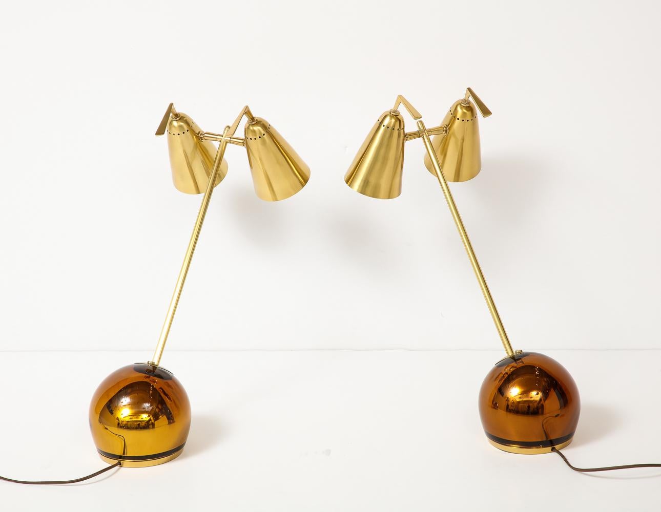 Seguso Doppio Table Lamp by Roberto Giulio Rida In New Condition For Sale In New York, NY