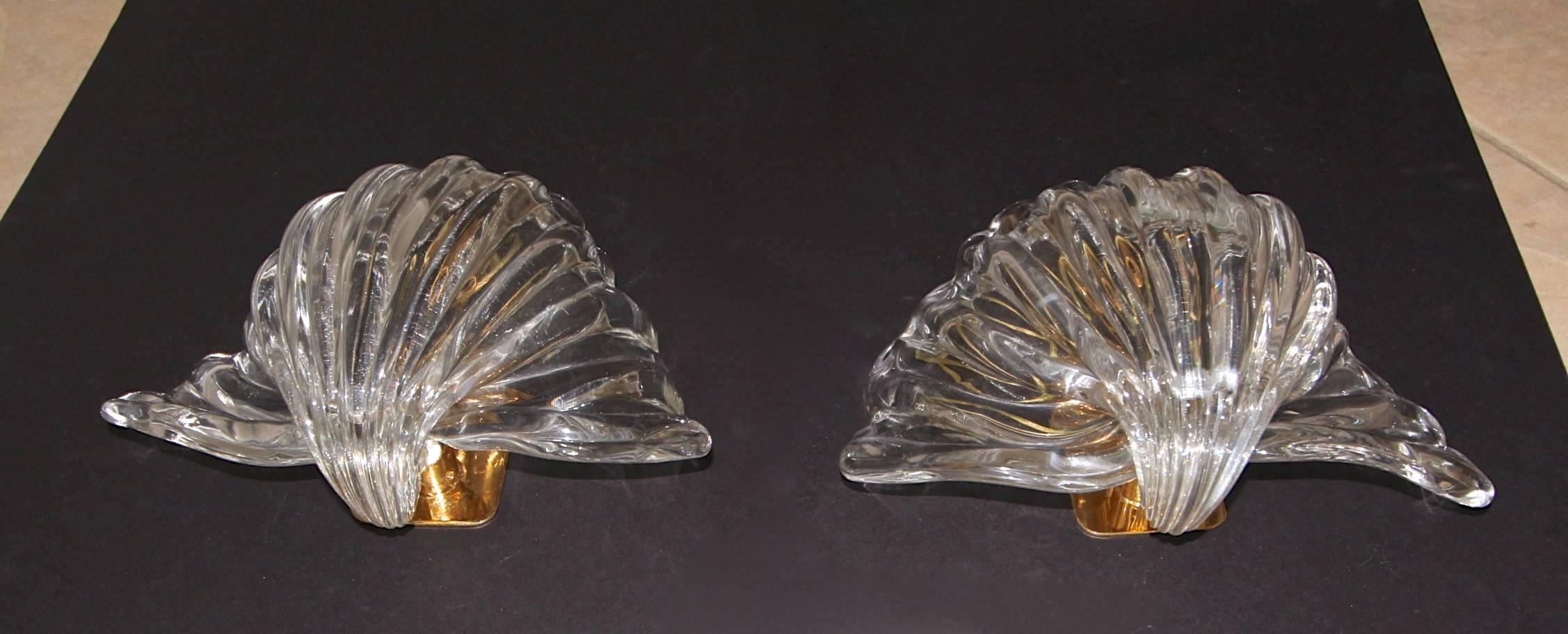 Pair of Seguso Murano Glass 