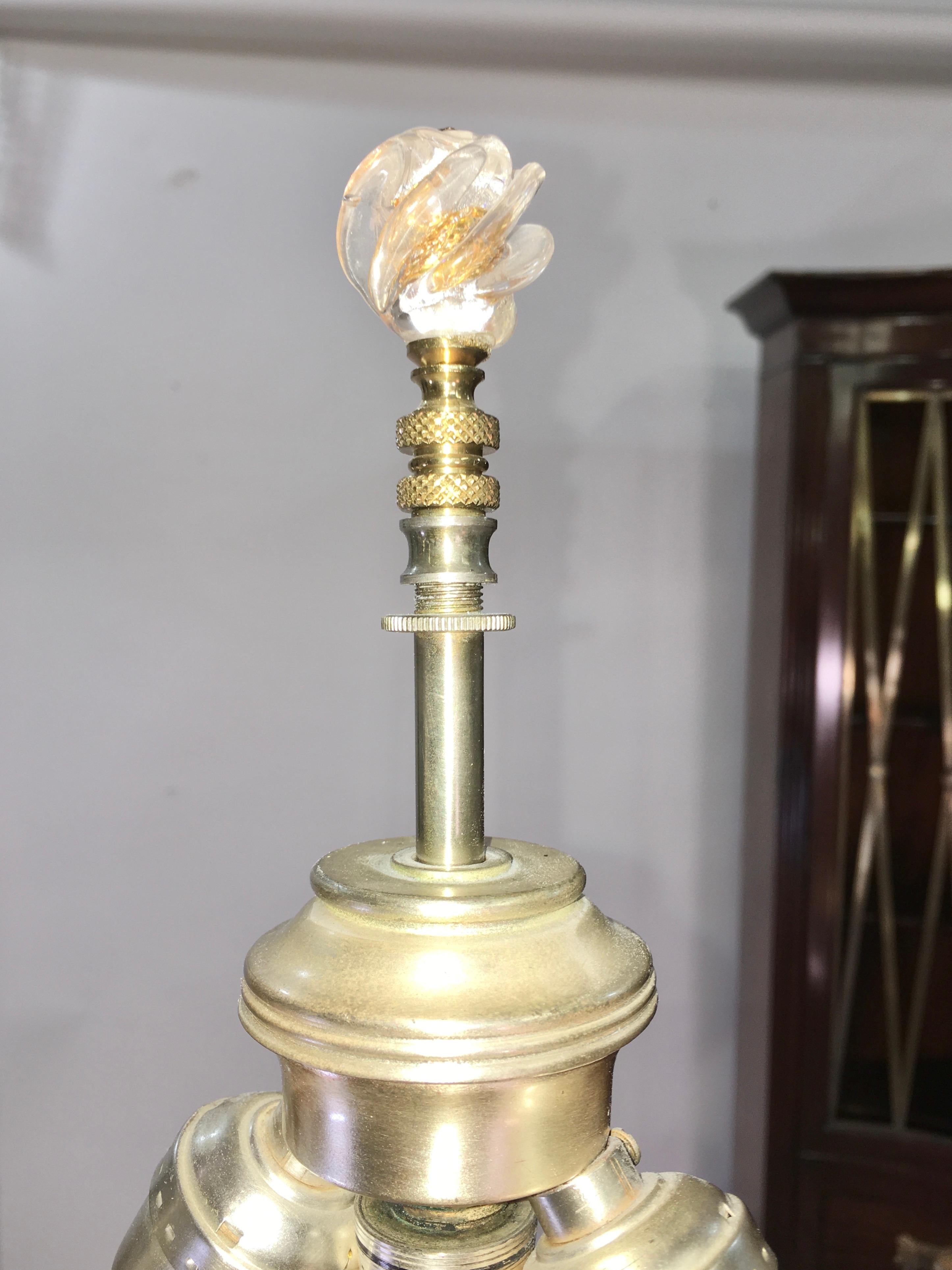 Paire de lampes Seguso de Murano par Marbro en vente 2