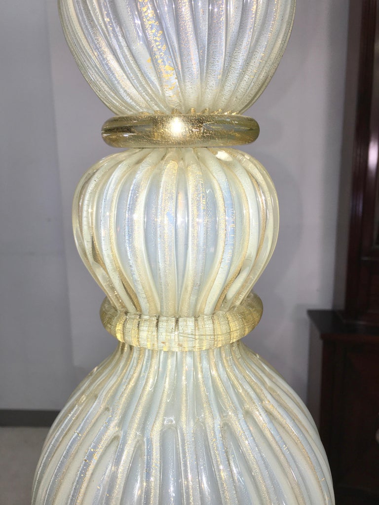 Pair of Seguso Murano Lamps by Marbro For Sale 2