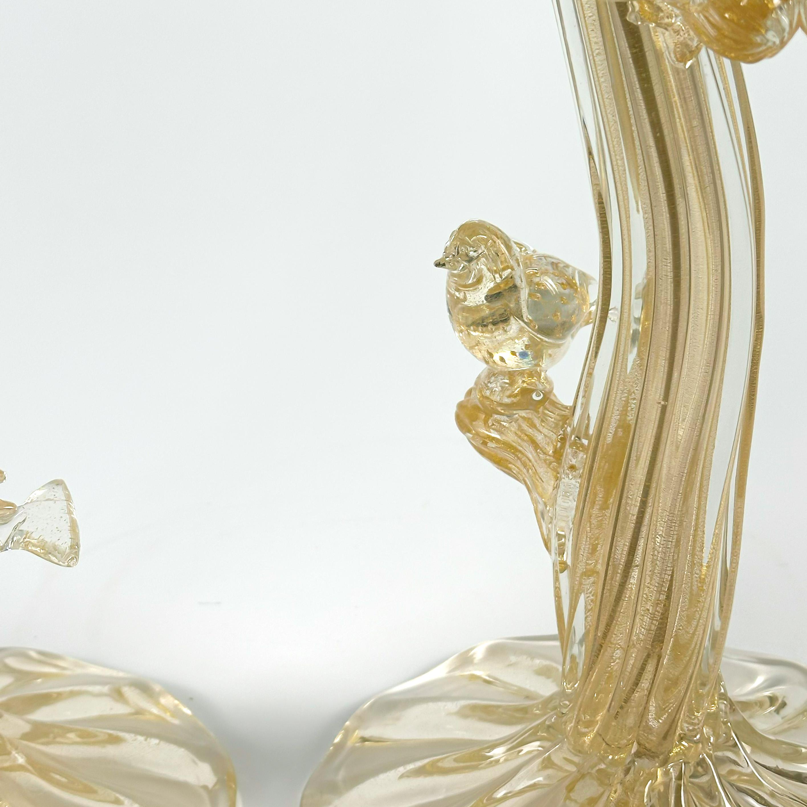 Pair of Seguso Vetri d’Arte Murano Glass Tree Lamps, Italy, circa 1950 In Good Condition In Glasgow, GB