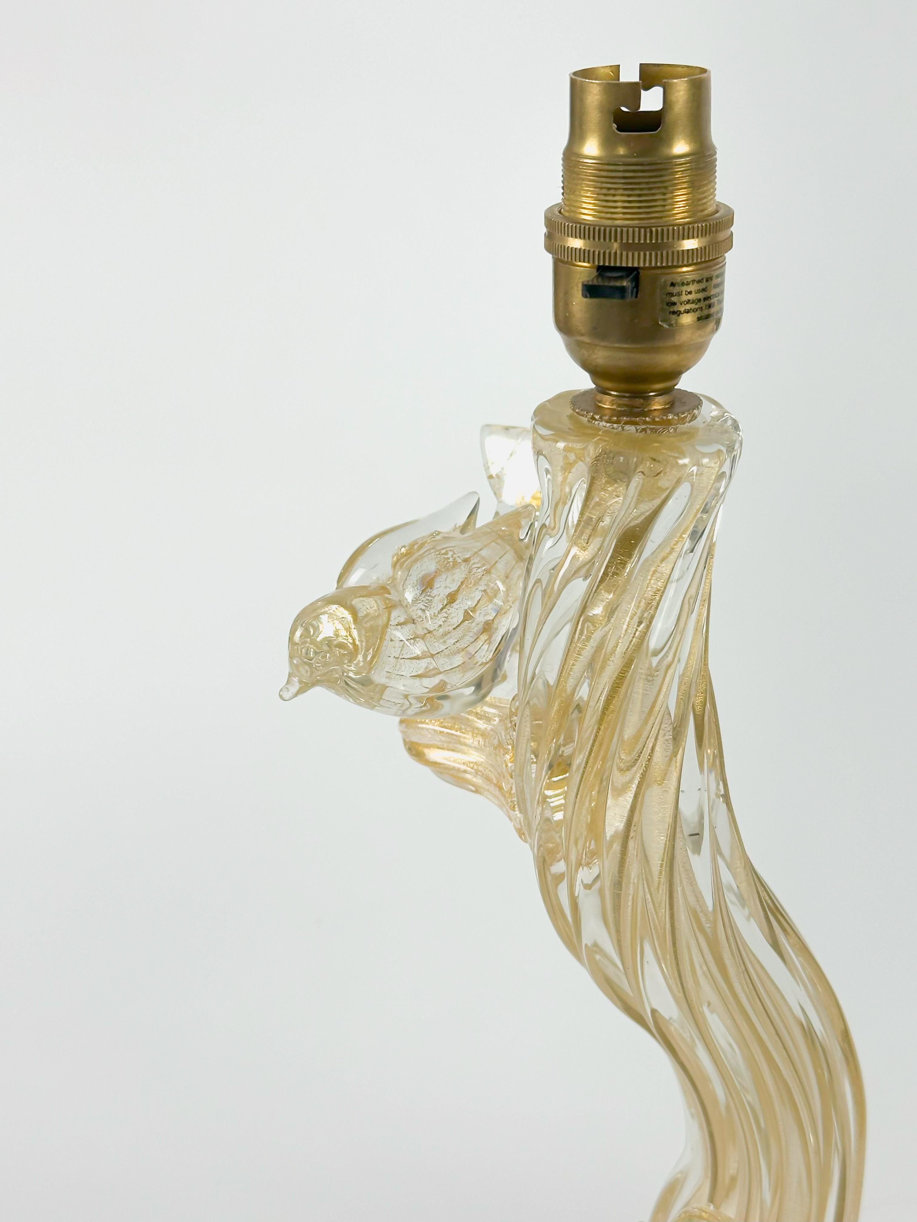 Pair of Seguso Vetri d’Arte Murano Glass Tree Lamps, Italy, circa 1950 1
