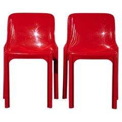 Pair of ‘Selene’ Chairs in Plastic by Vico Magistretti, 1968