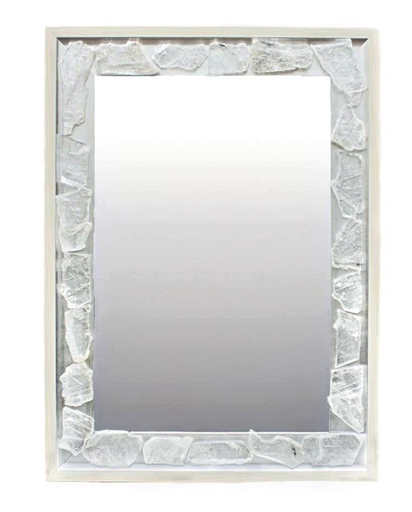 Organic Modern Pair of Selenite Mirrors by Interi For Sale