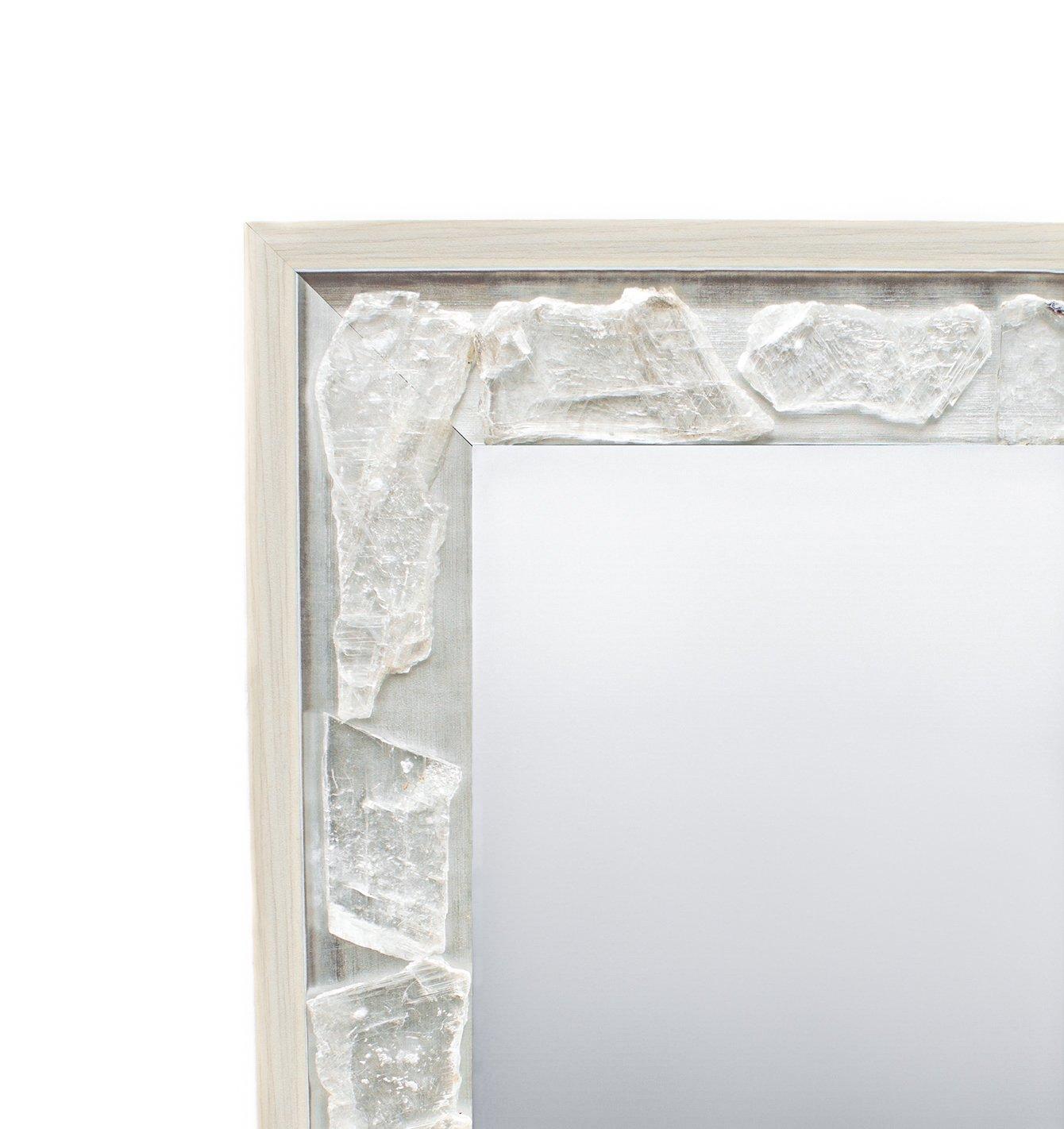 Organico moderno Coppia di specchi in selenite di Interi in vendita