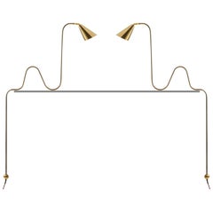 Pair of Self-Balancing Wavelength Table Lamps in Brass, Netherlands, circa 1975