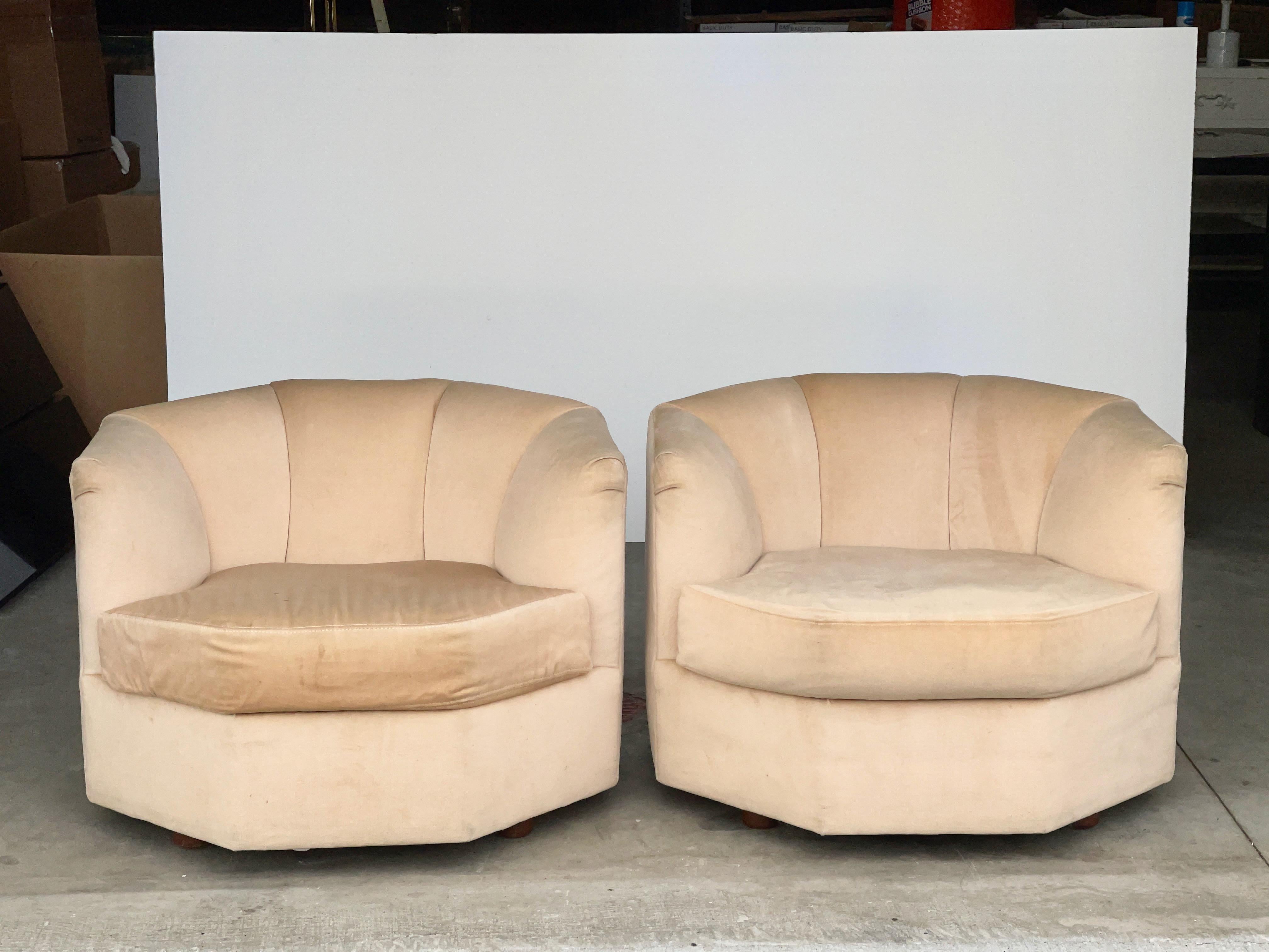 Mid-Century Modern Paire de chaises longues « Octet » de Selig en vente