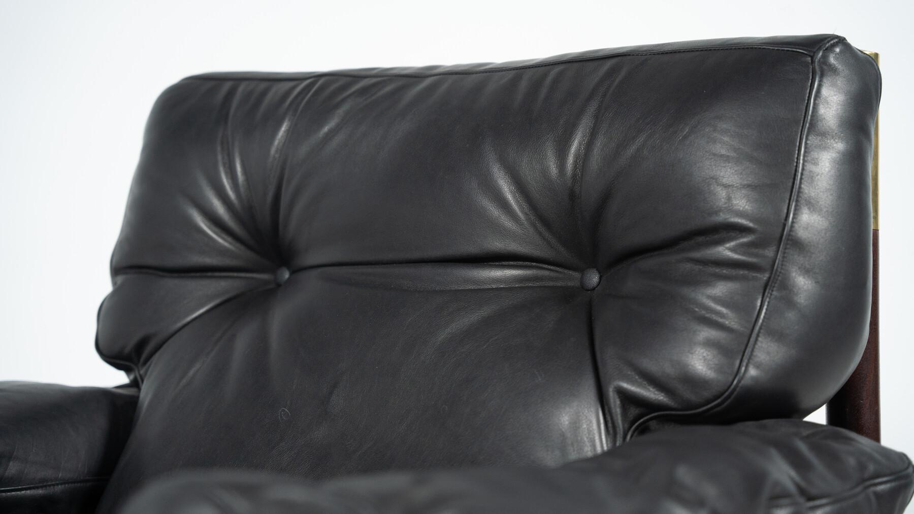 Paire de fauteuilsella avec pouf de Carlo De Carli pour Sormani, années 60 en vente 4