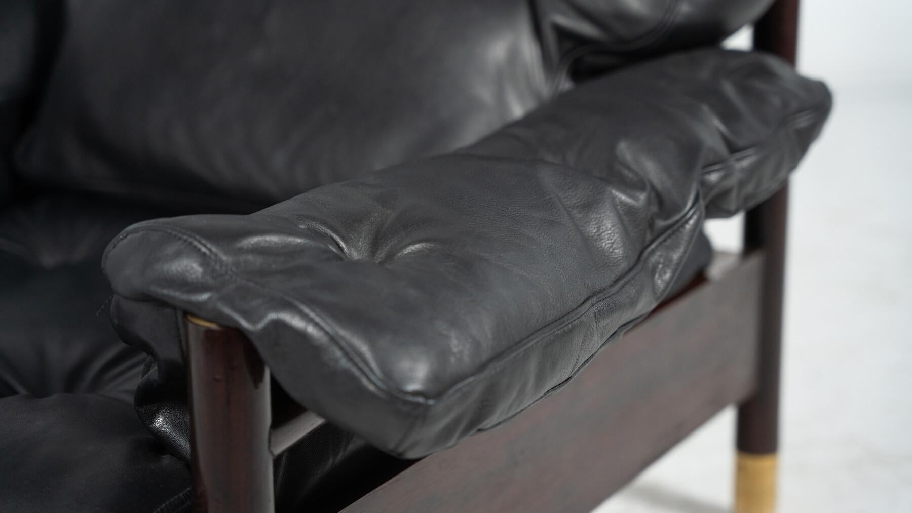 Paire de fauteuilsella avec pouf de Carlo De Carli pour Sormani, années 60 en vente 5