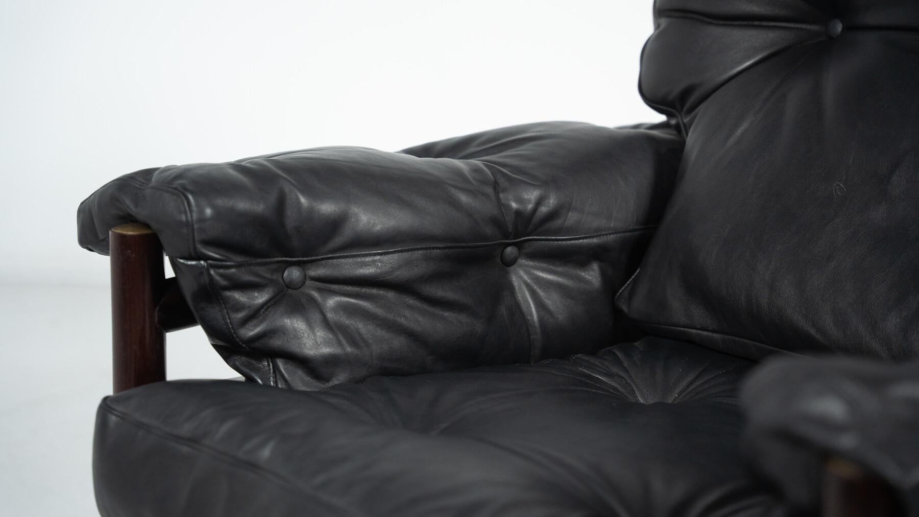 Paire de fauteuilsella avec pouf de Carlo De Carli pour Sormani, années 60 en vente 6