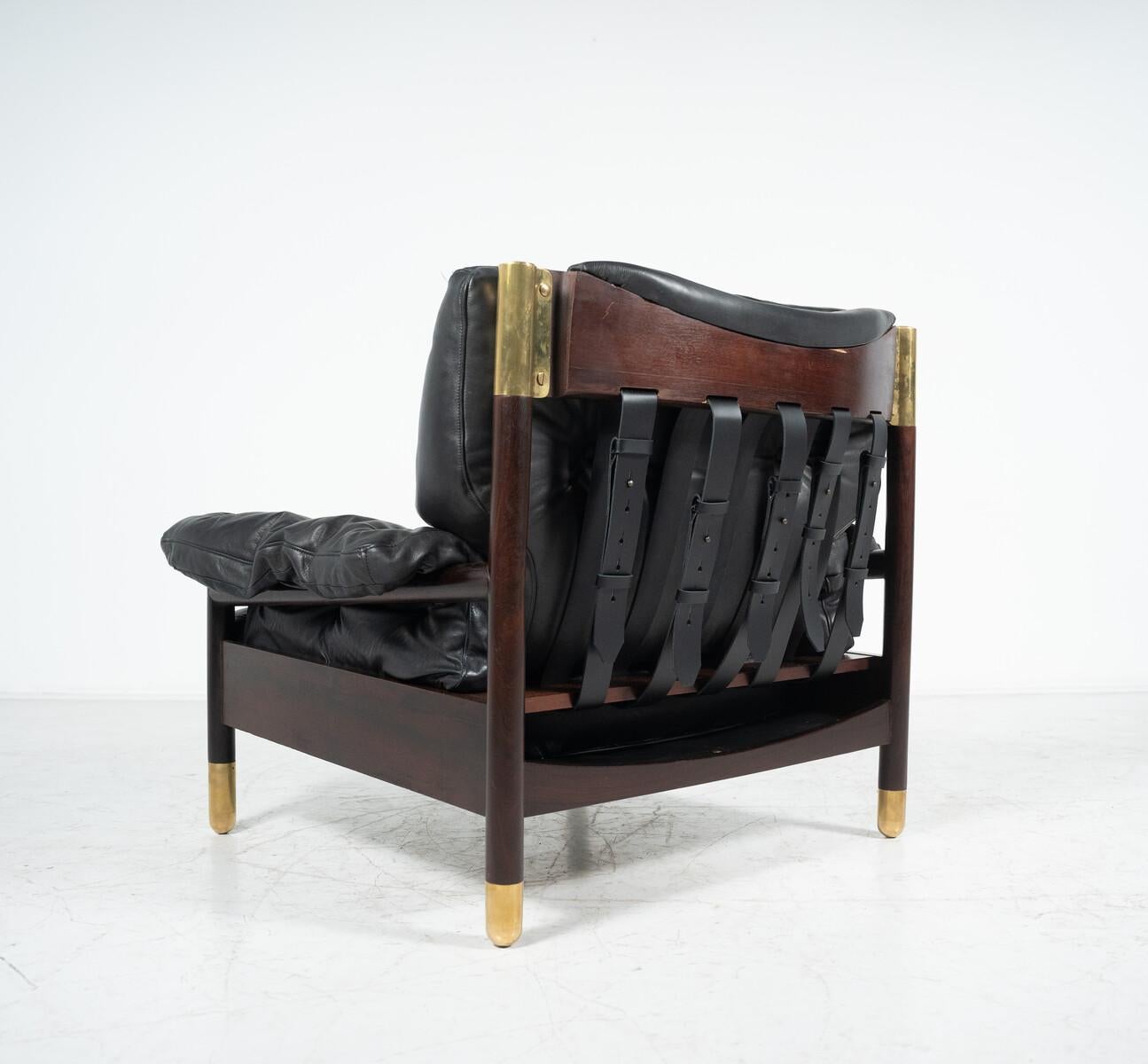 Paire de fauteuilsella avec pouf de Carlo De Carli pour Sormani, années 60 en vente 8