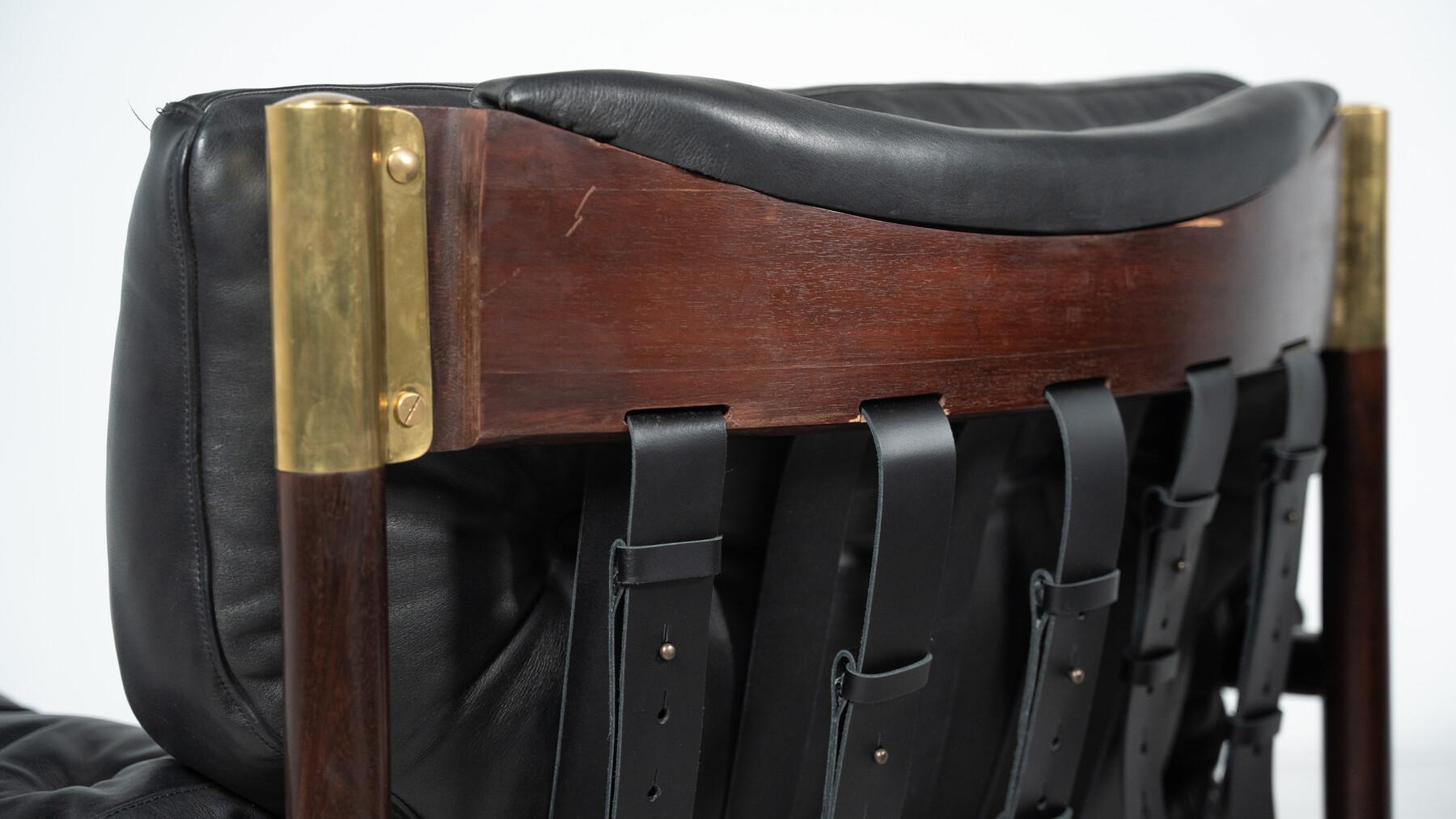 Paire de fauteuilsella avec pouf de Carlo De Carli pour Sormani, années 60 en vente 10