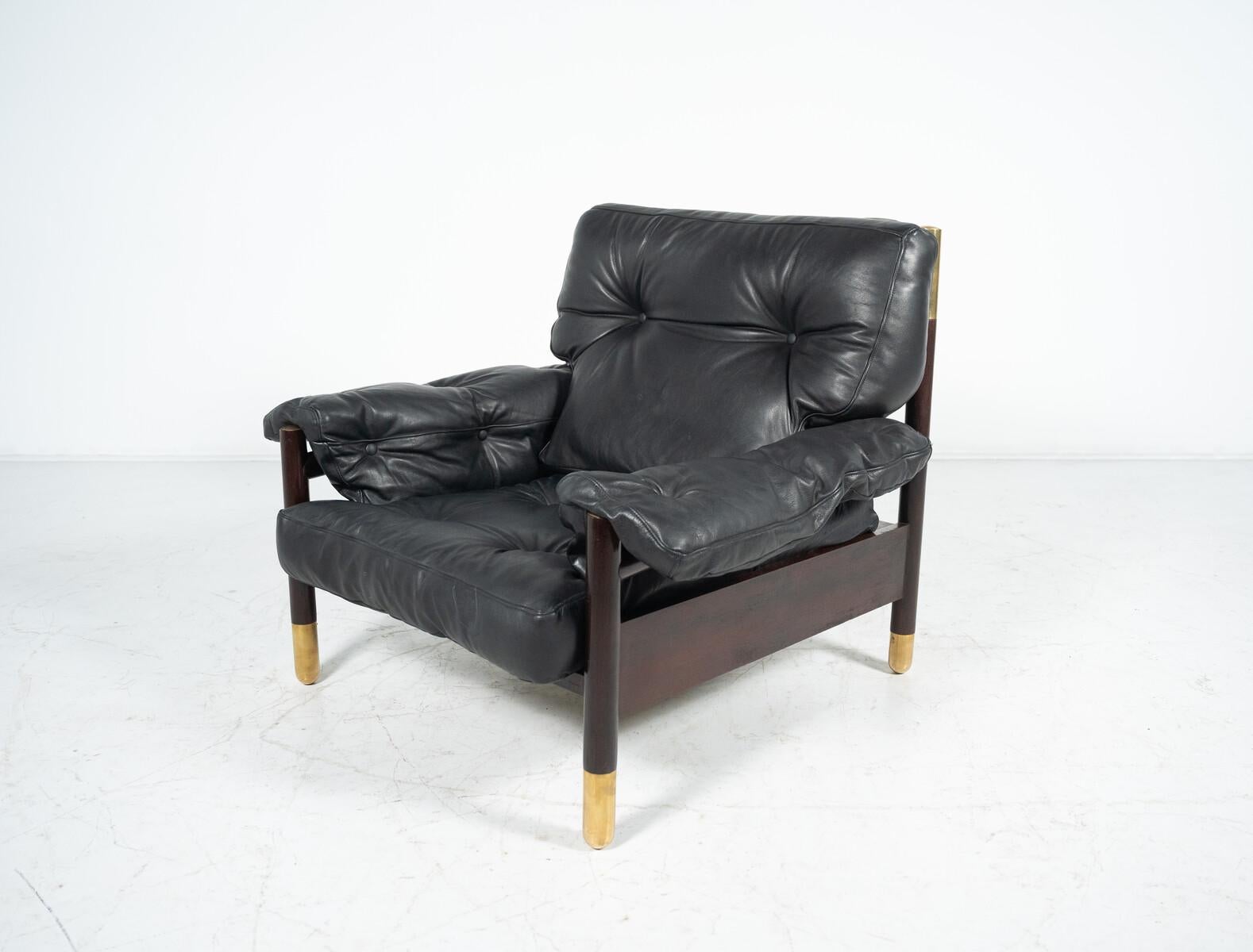 Paire de fauteuilsella avec pouf de Carlo De Carli pour Sormani, années 60 en vente 13