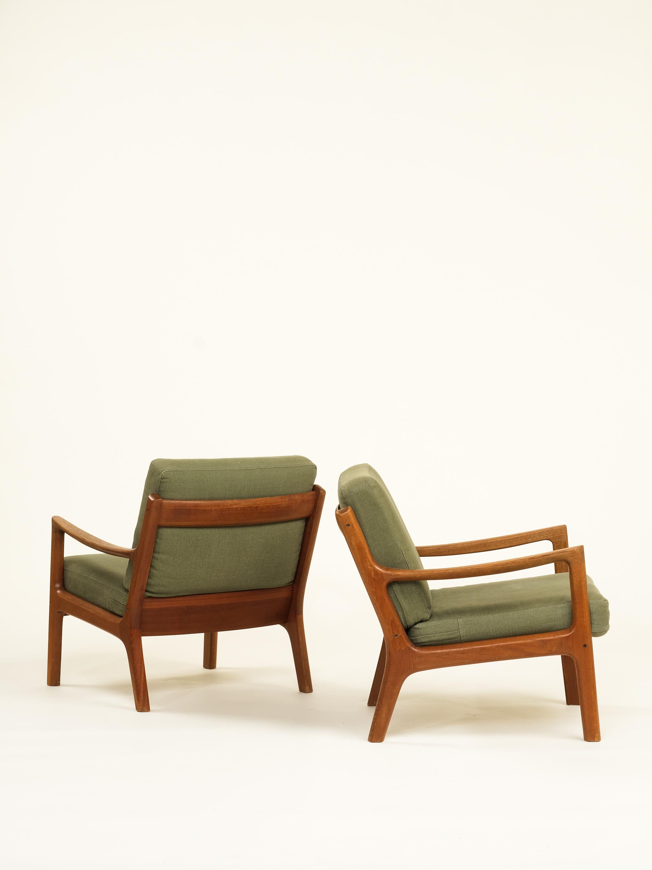 Pair of 'Senator' Lounge Chairs by Ole Wanscher for France & Søn, 1950s 6