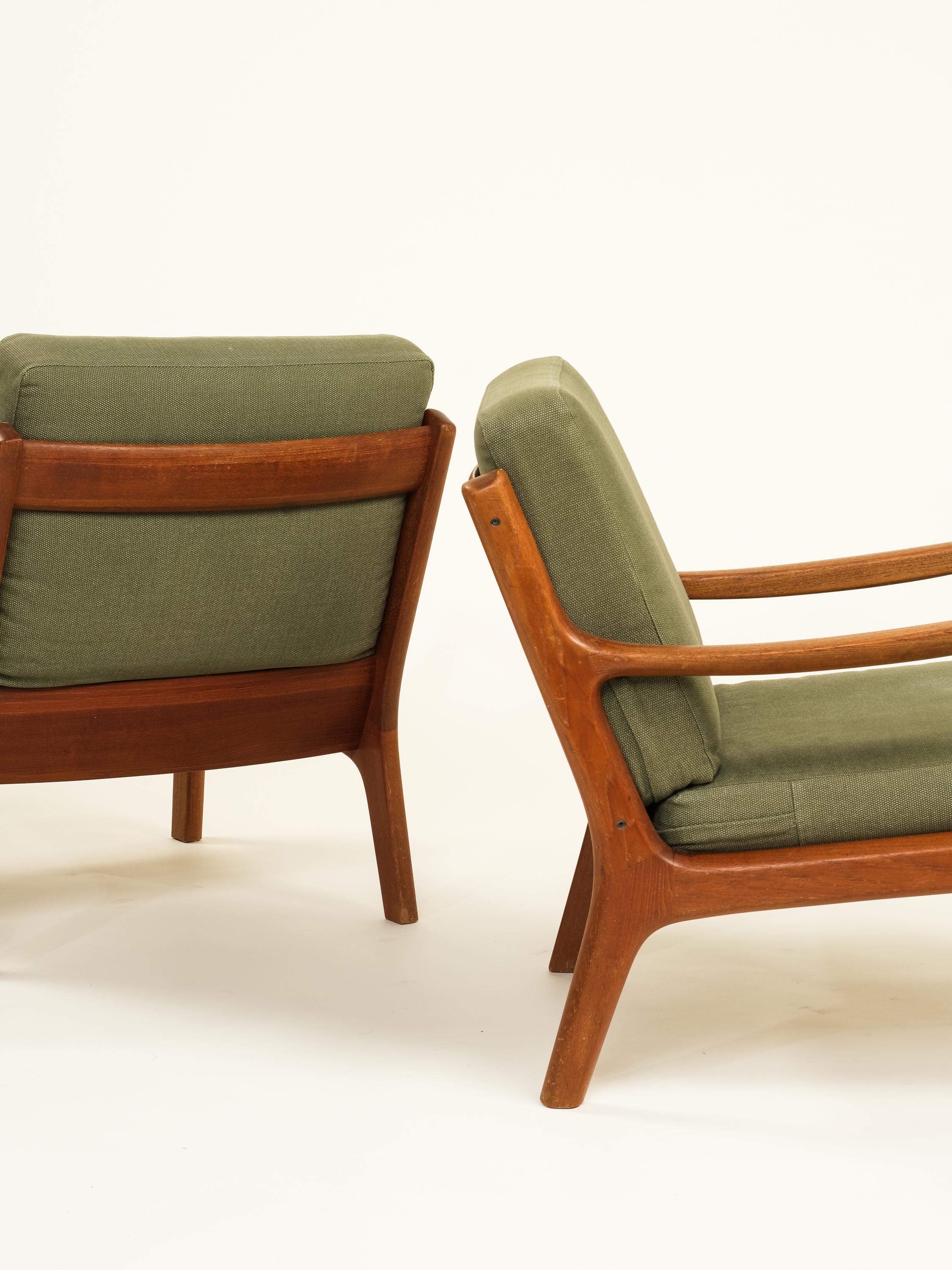 Pair of 'Senator' Lounge Chairs by Ole Wanscher for France & Søn, 1950s 7