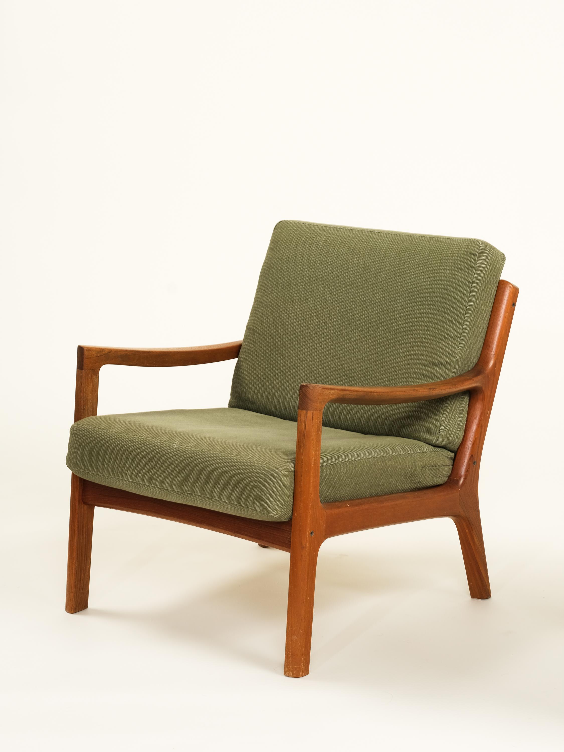 Scandinavian Modern Pair of 'Senator' Lounge Chairs by Ole Wanscher for France & Søn, 1950s