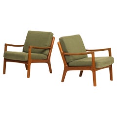 Paar 'Senator' Loungesessel von Ole Wanscher für France & Søn, 1950er Jahre