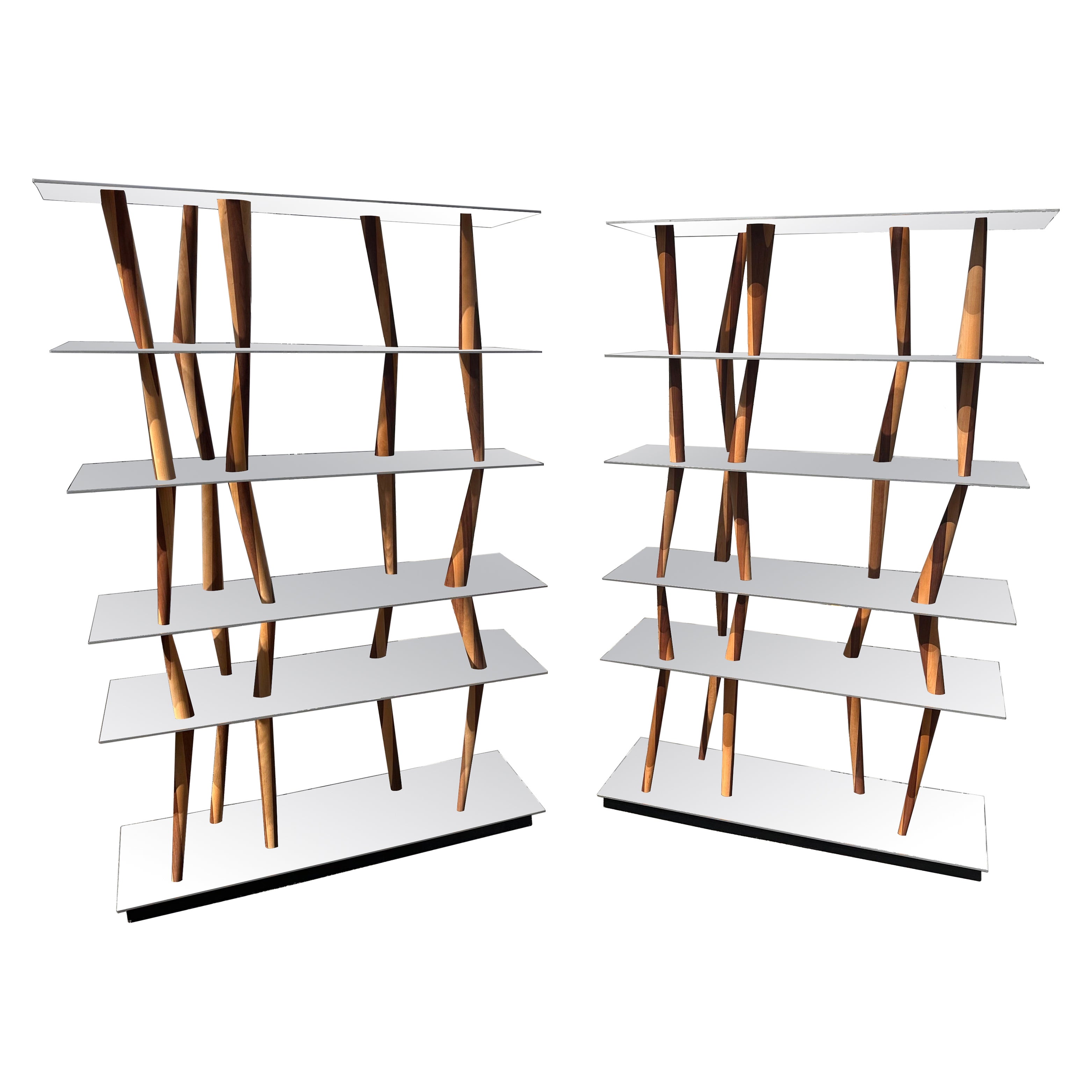 Pair of Sendai Glass Bookcase By Toyo Ito For Horm For Sale