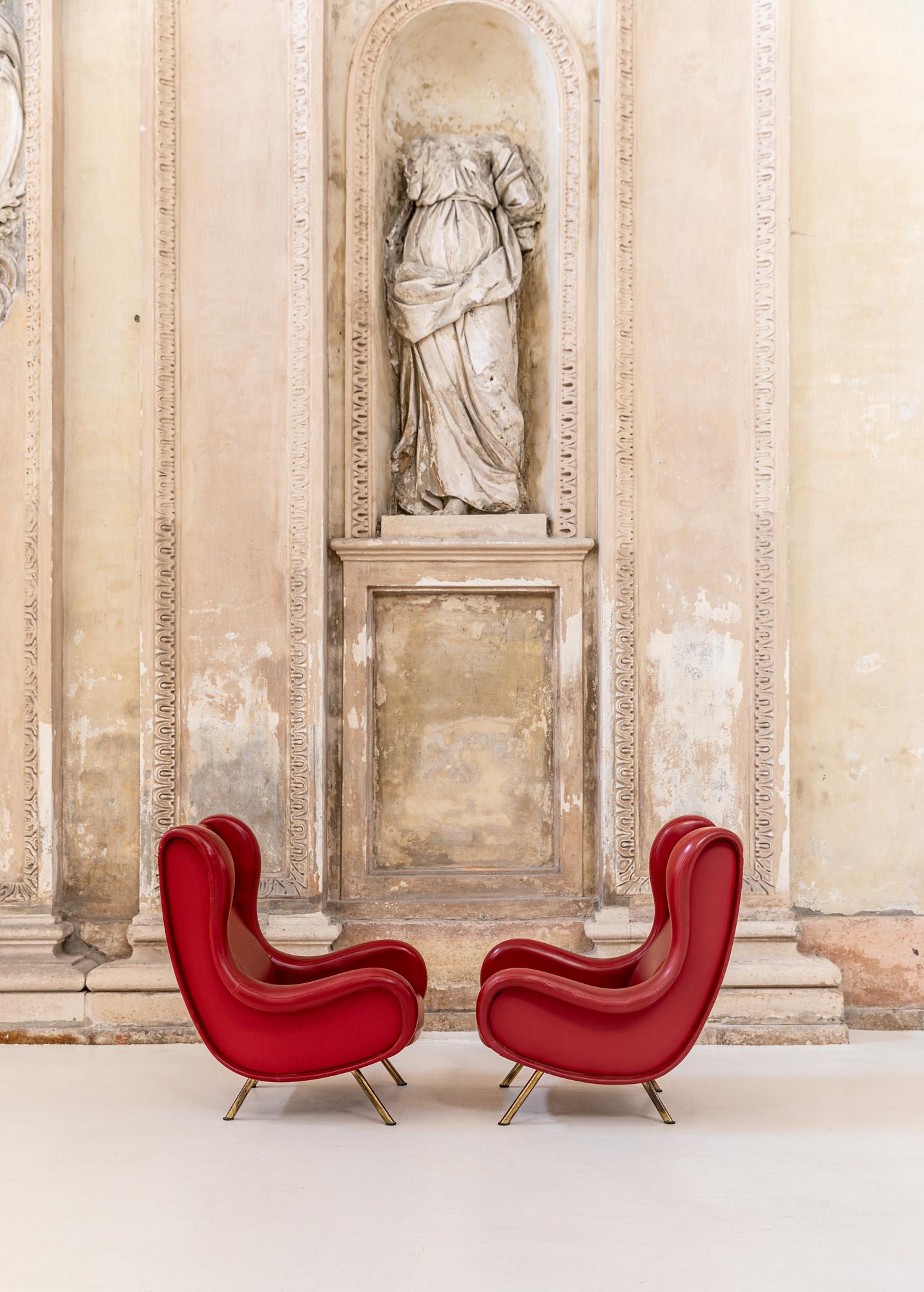 Paar Sessel „Senior“ von Marco Zanuso für Arflex, Italien, 1960 im Zustand „Hervorragend“ im Angebot in Piacenza, Italy