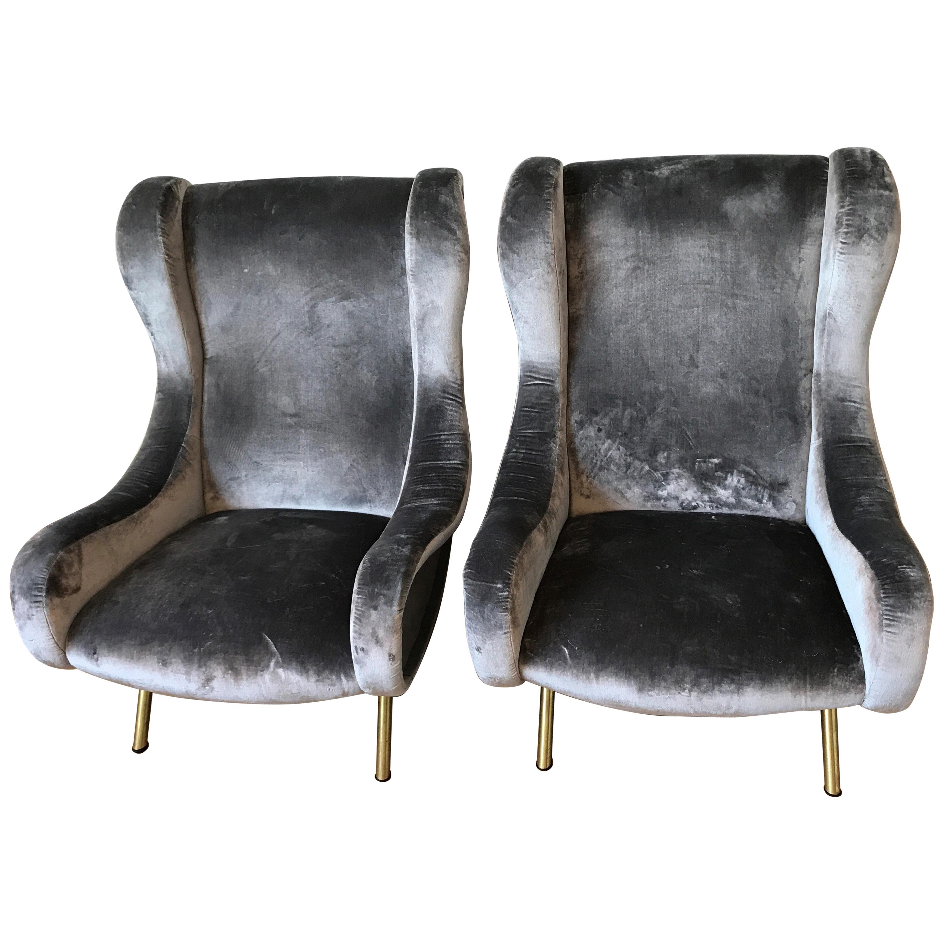 Pair of Senior Armchairs by Marco Zanuso
