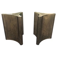 Pair of Sensational Trilobi Mastercraft Brass Table Pedestal Bases