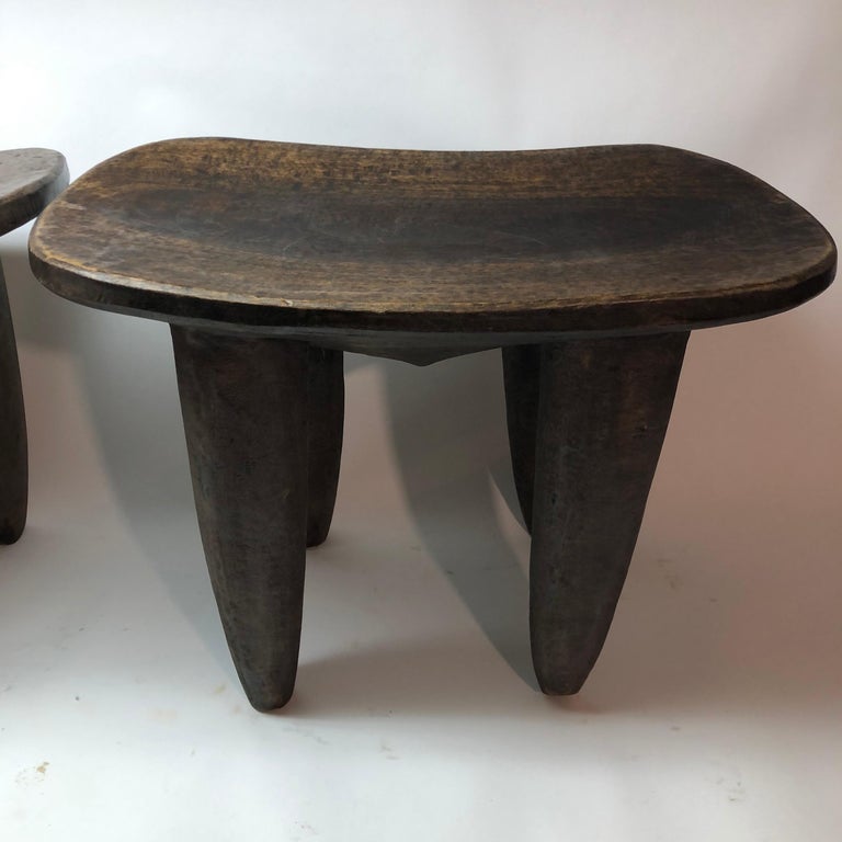 Pair of Senufo African Stools For Sale at 1stdibs