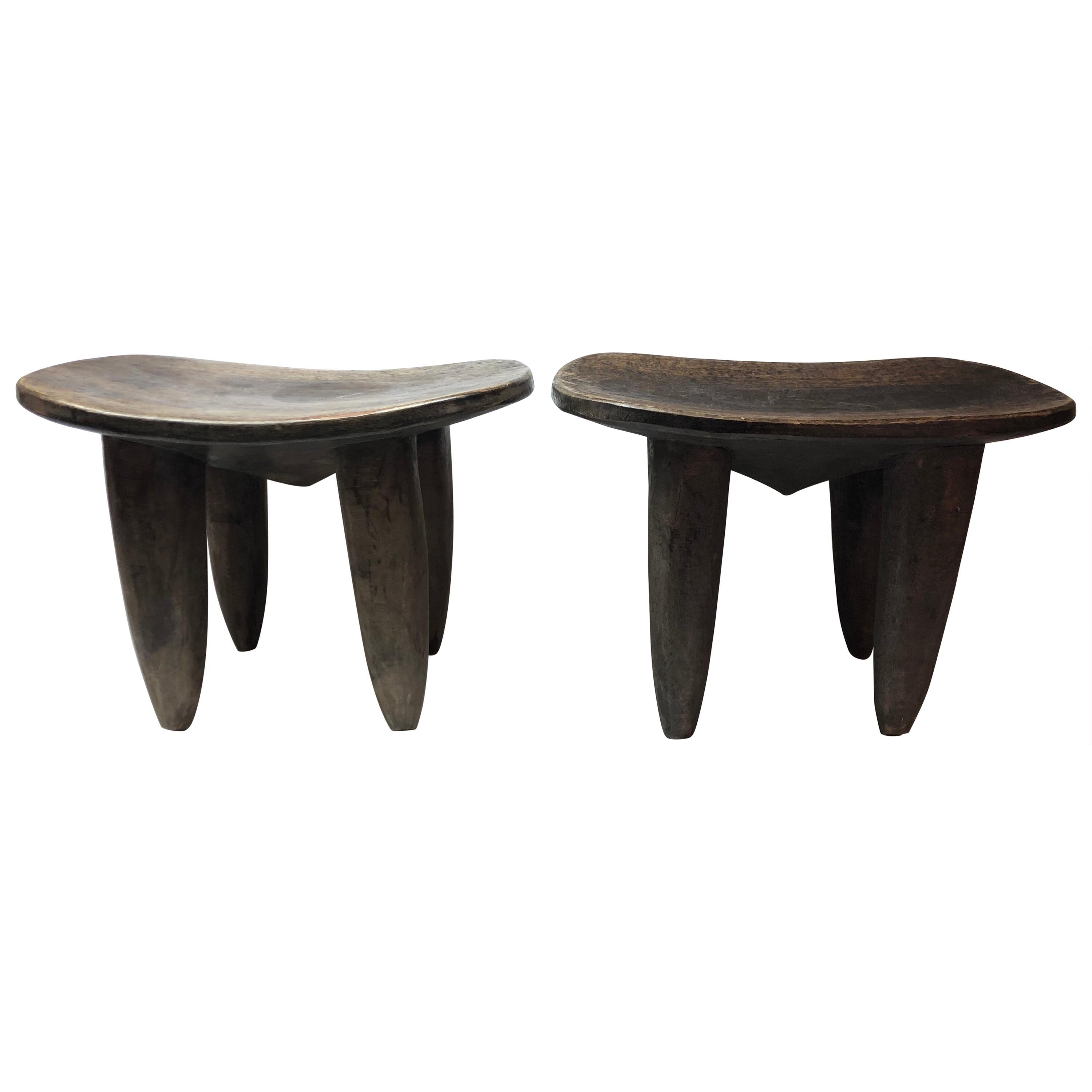 Pair of African accent tables