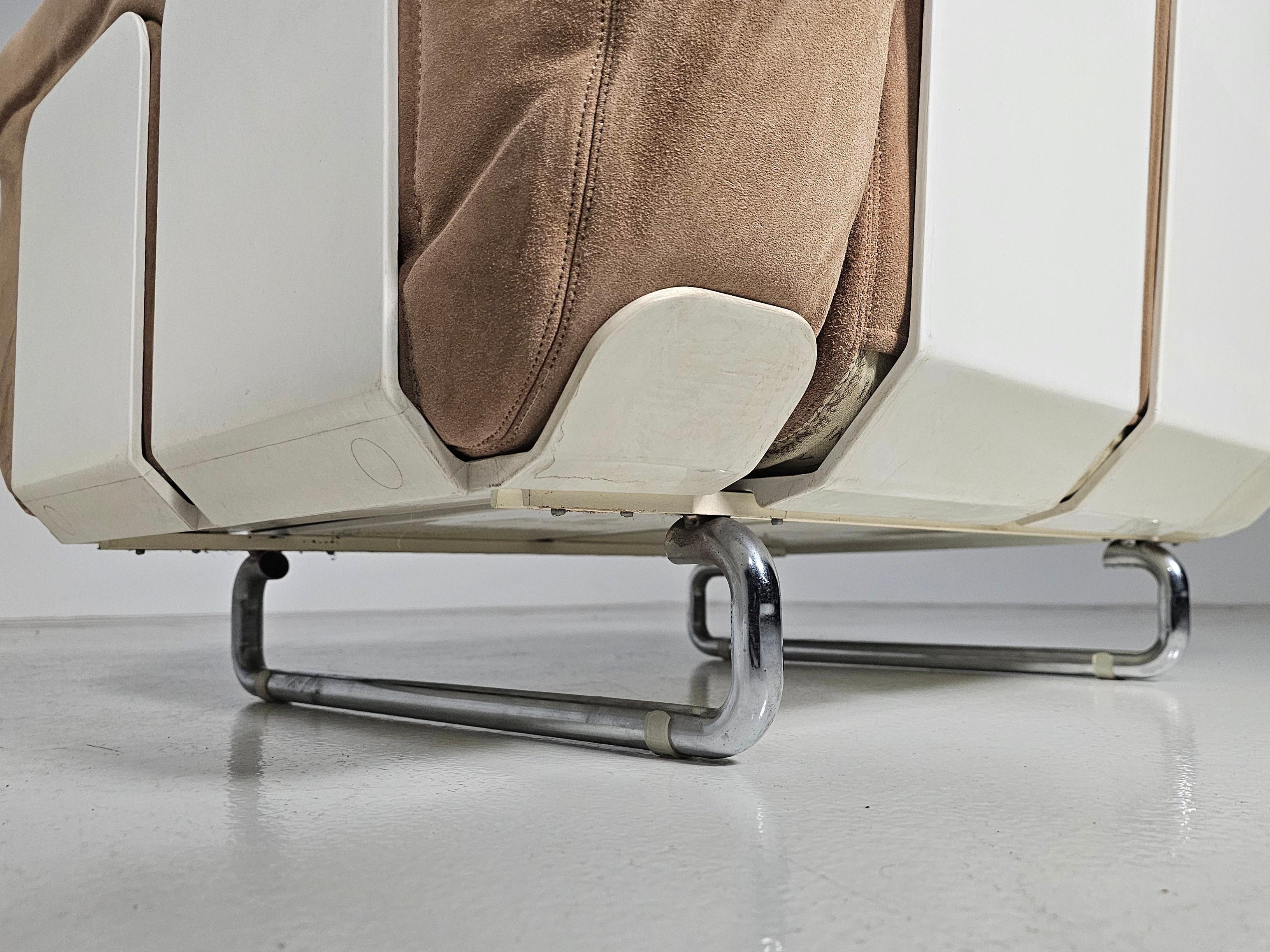 Européen Paire de chaises longues Senzafine d'Eleonore Peduzzi Riva pour Zanotta, années 1960 en vente