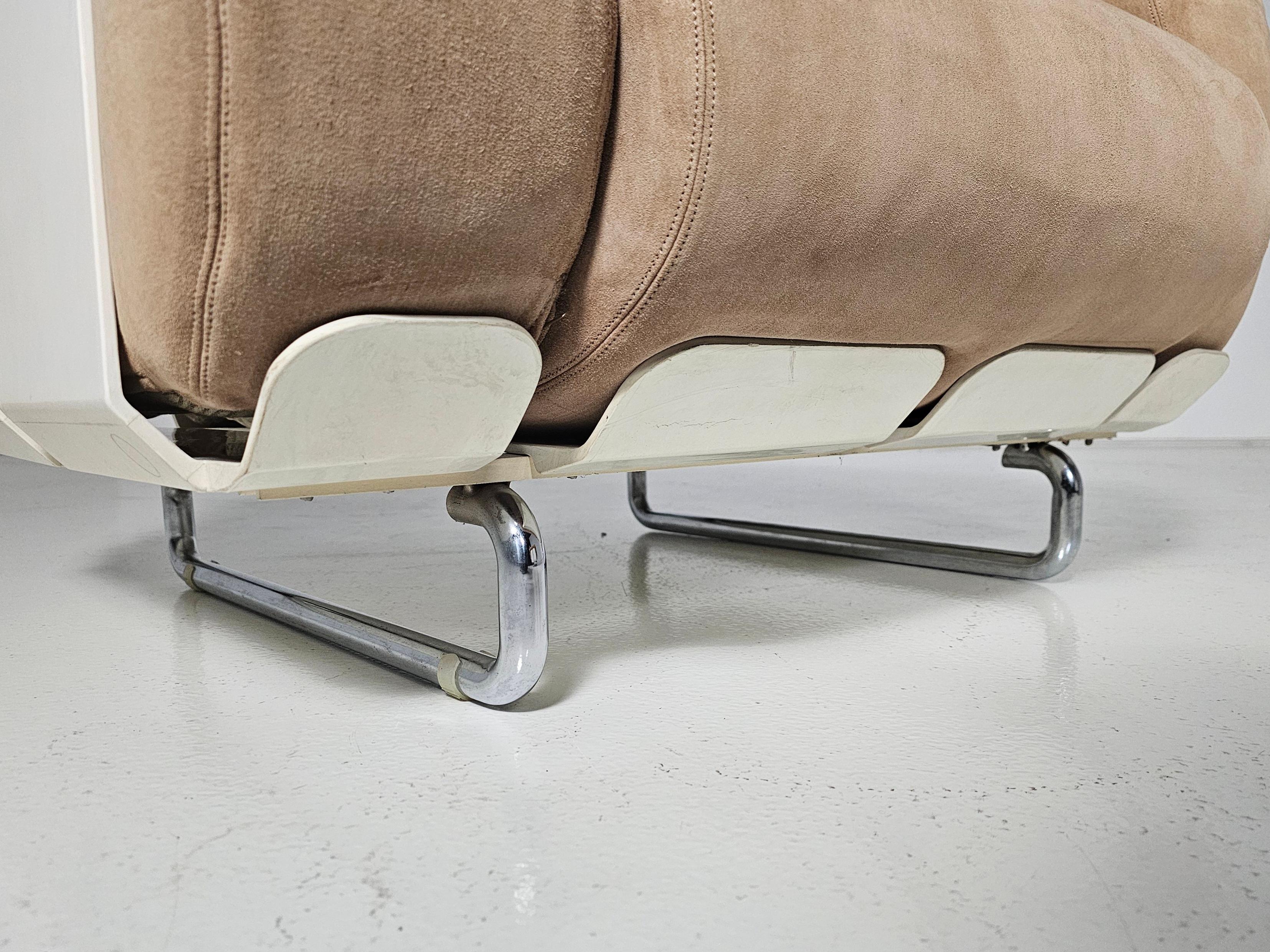 Paire de chaises longues Senzafine d'Eleonore Peduzzi Riva pour Zanotta, années 1960 Bon état - En vente à amstelveen, NL