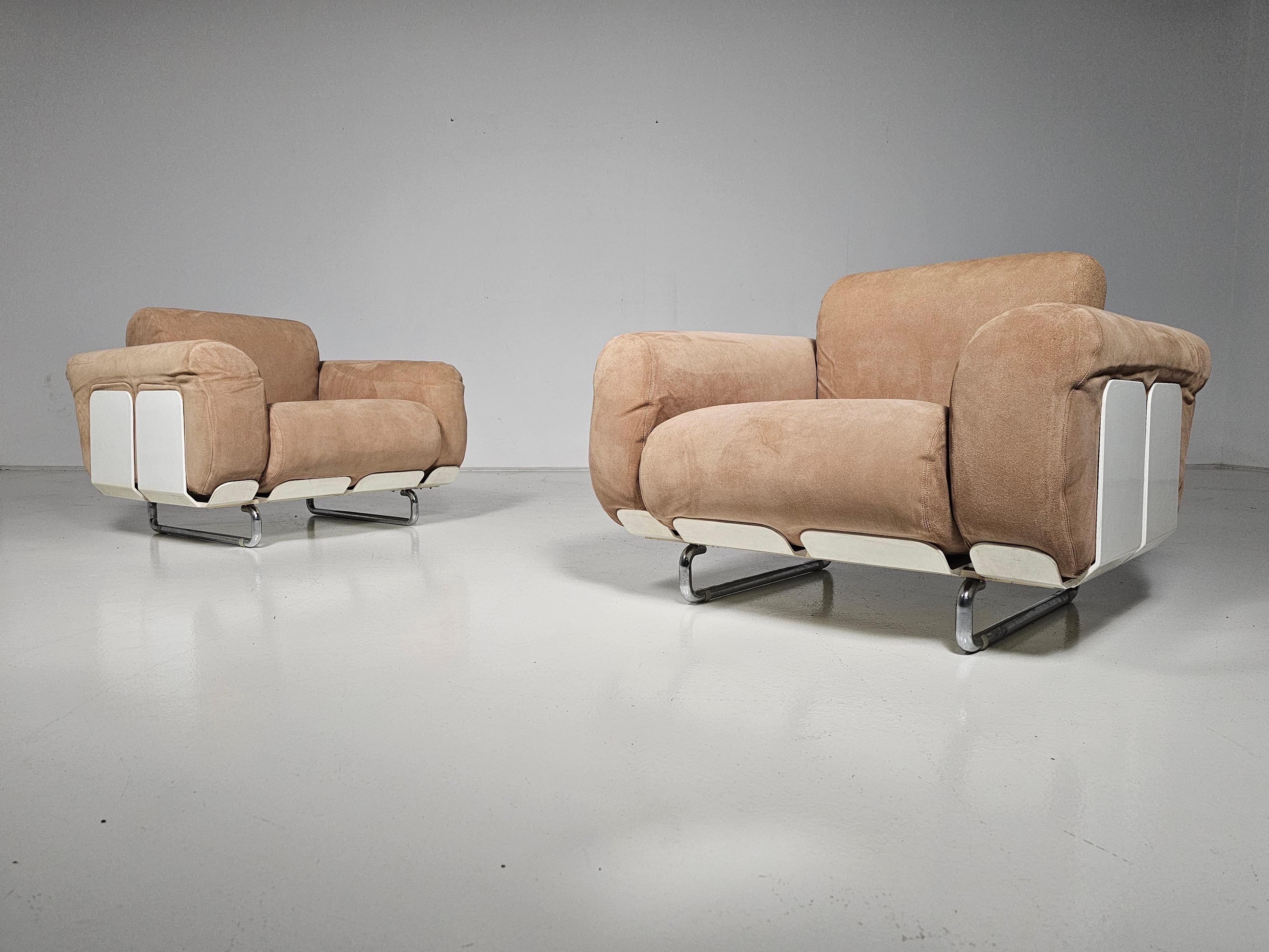 Milieu du XXe siècle Paire de chaises longues Senzafine d'Eleonore Peduzzi Riva pour Zanotta, années 1960 en vente