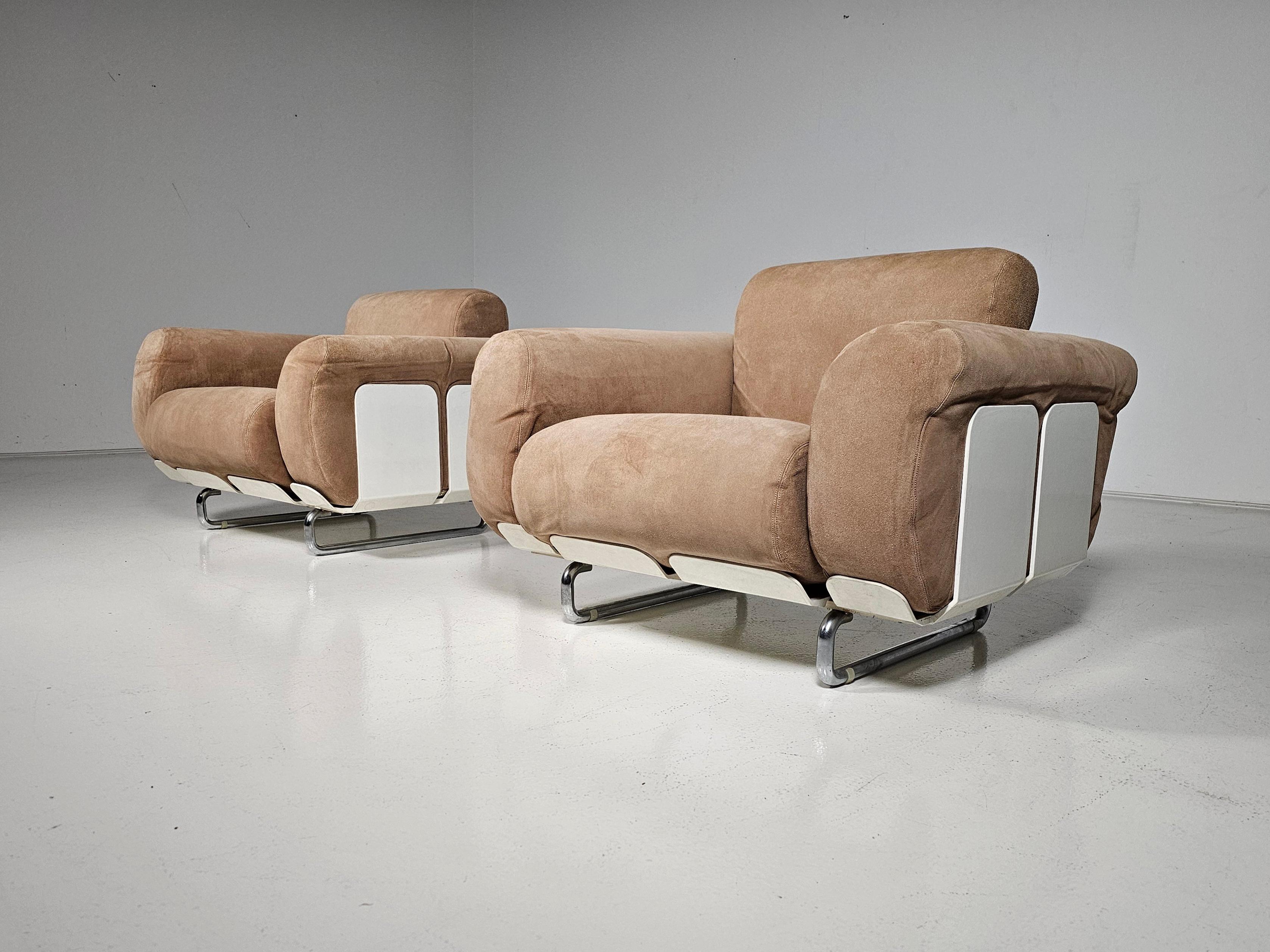 Paire de chaises longues Senzafine d'Eleonore Peduzzi Riva pour Zanotta, années 1960 en vente 1
