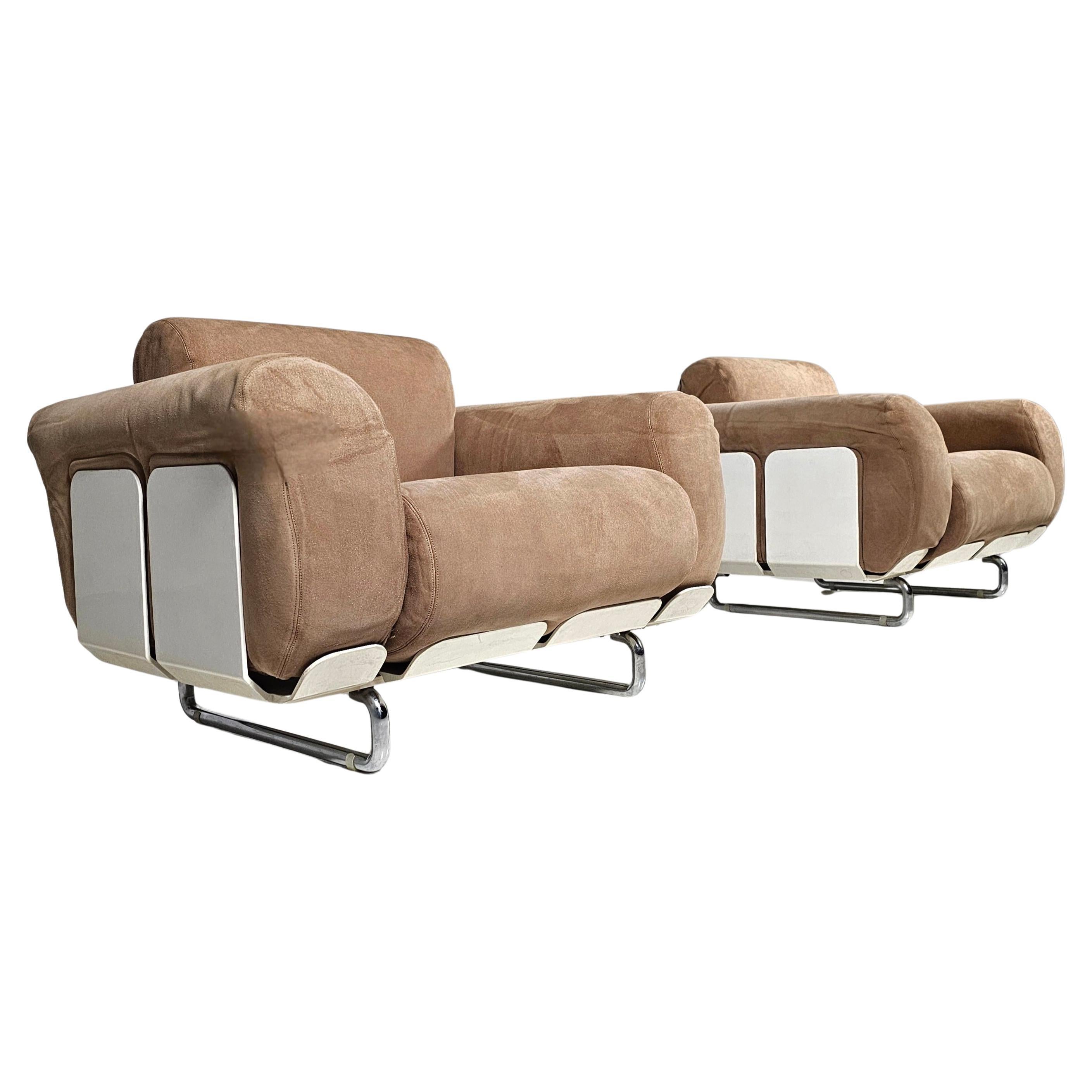 Ein Paar Senzafine-Loungesessel von Eleonore Peduzzi Riva für Zanotta, 1960er Jahre