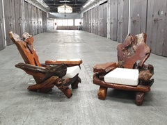 Pair of Sequoia Armchairs, Mid-20th Century