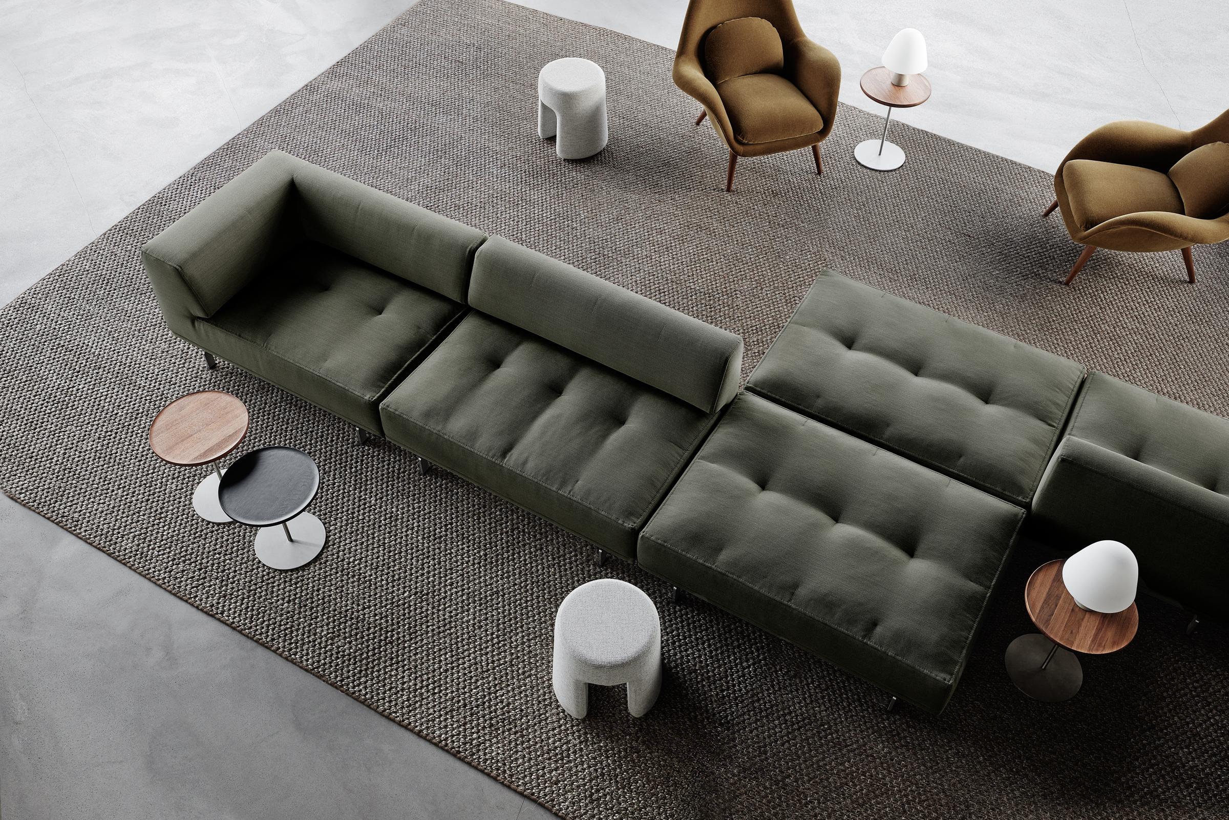 Contemporary Pair of Sequoia Pouf, Hallingdal 65-110, by Space Copenhagen for Fredericia For Sale