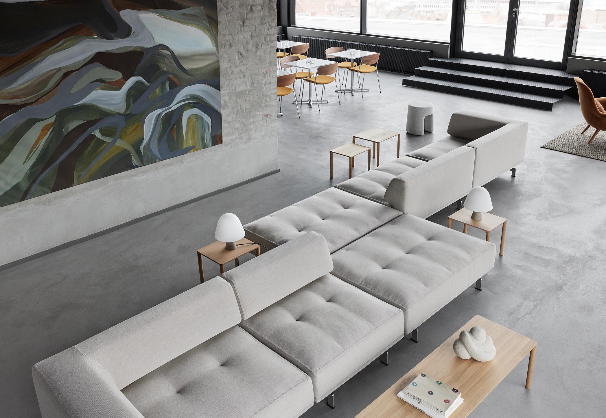 Fabric Pair of Sequoia Pouf, Hallingdal 65-110, by Space Copenhagen for Fredericia For Sale