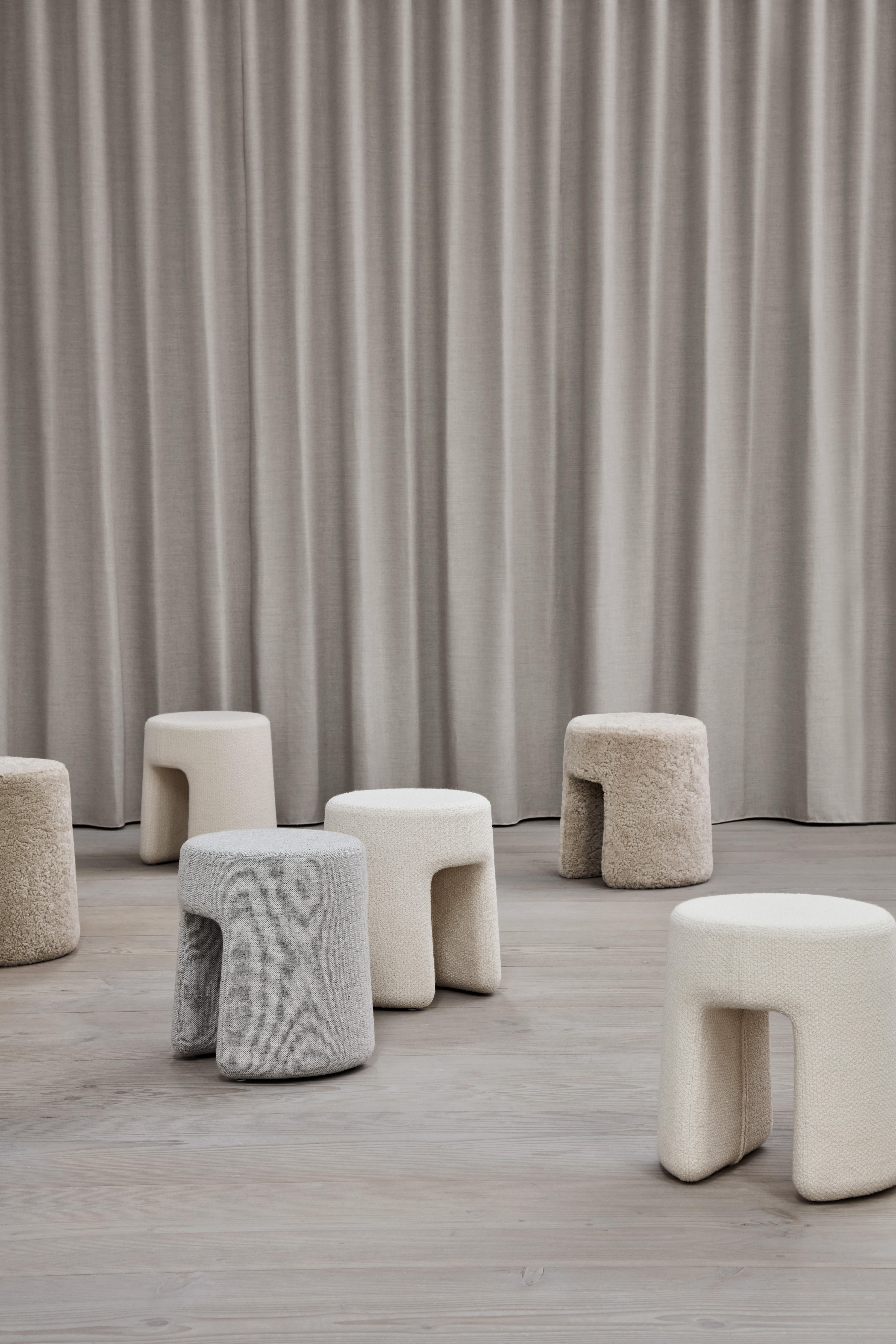 Pair of Sequoia Pouf, Hallingdal 65-110, by Space Copenhagen for Fredericia For Sale 1