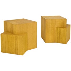Pareja de mesas auxiliares contemporáneas Serge Castella, Francia, hacia 2000