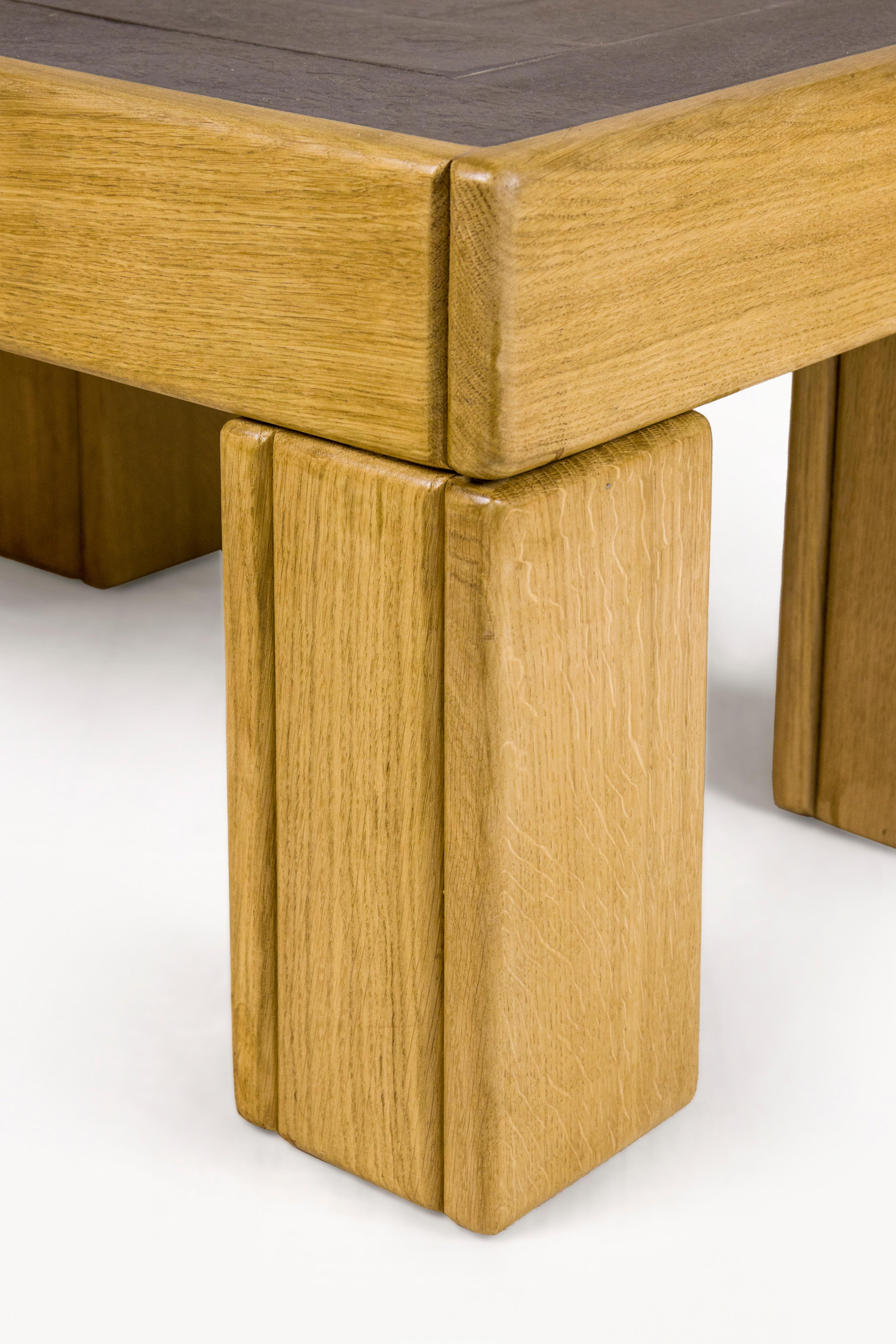 Slate Pair of Serge Castella Side Tables, circa 2023, Spain For Sale