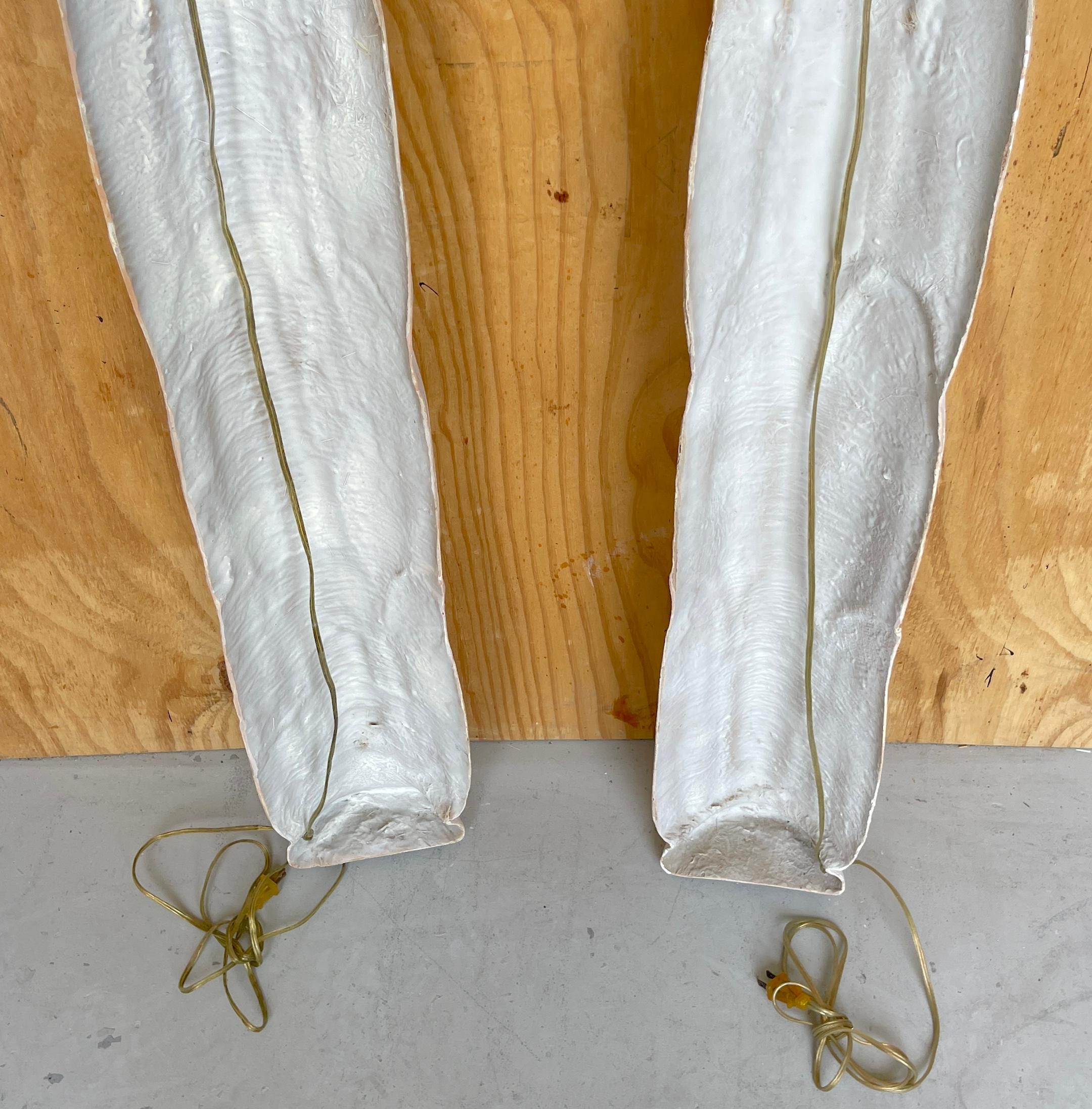 Pair of Serge Roche Style Palmette Torchieres / Wall Sconces 5