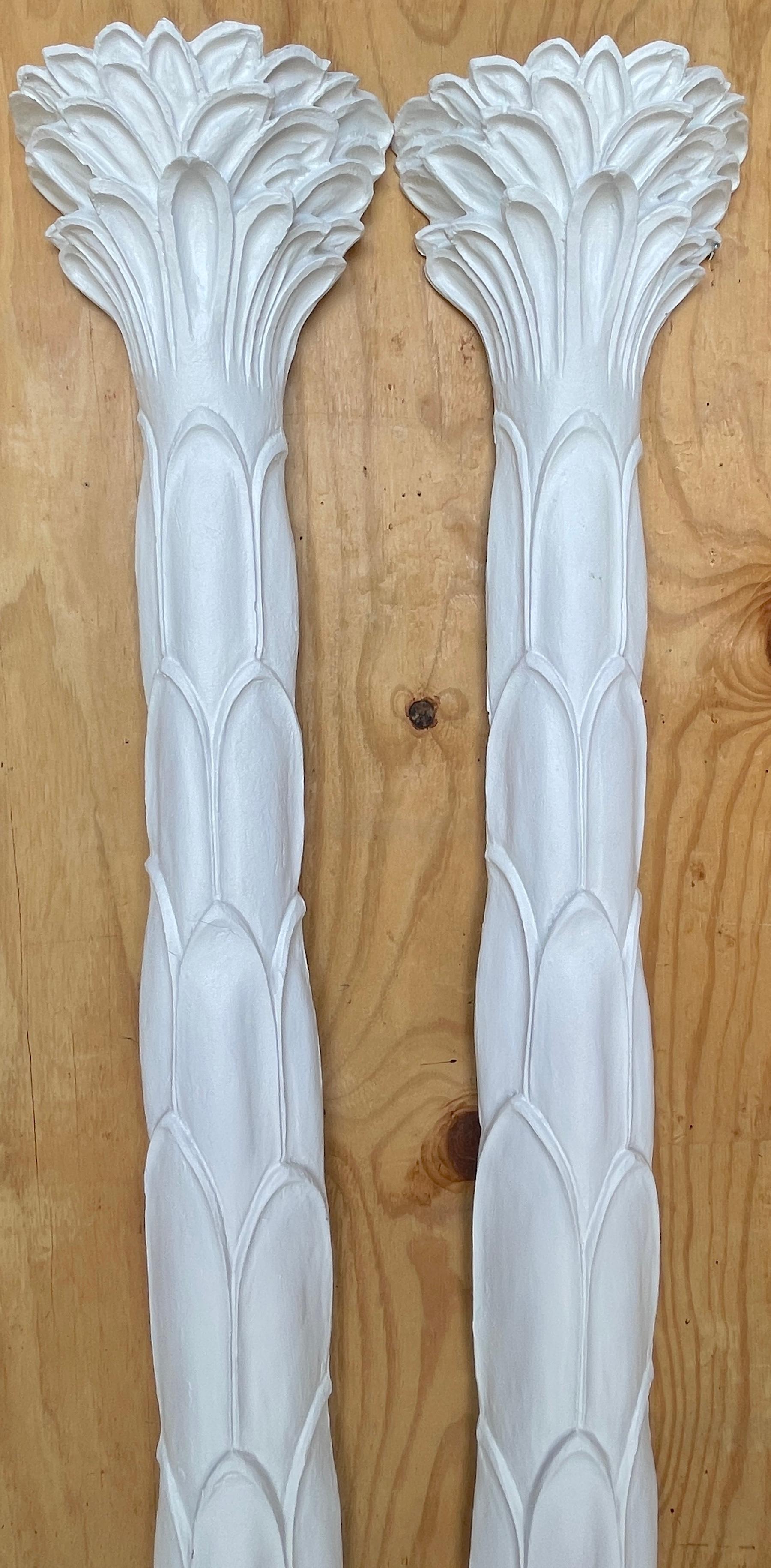 Pair of Serge Roche Style Palmette Torchieres / Wall Sconces  For Sale 7