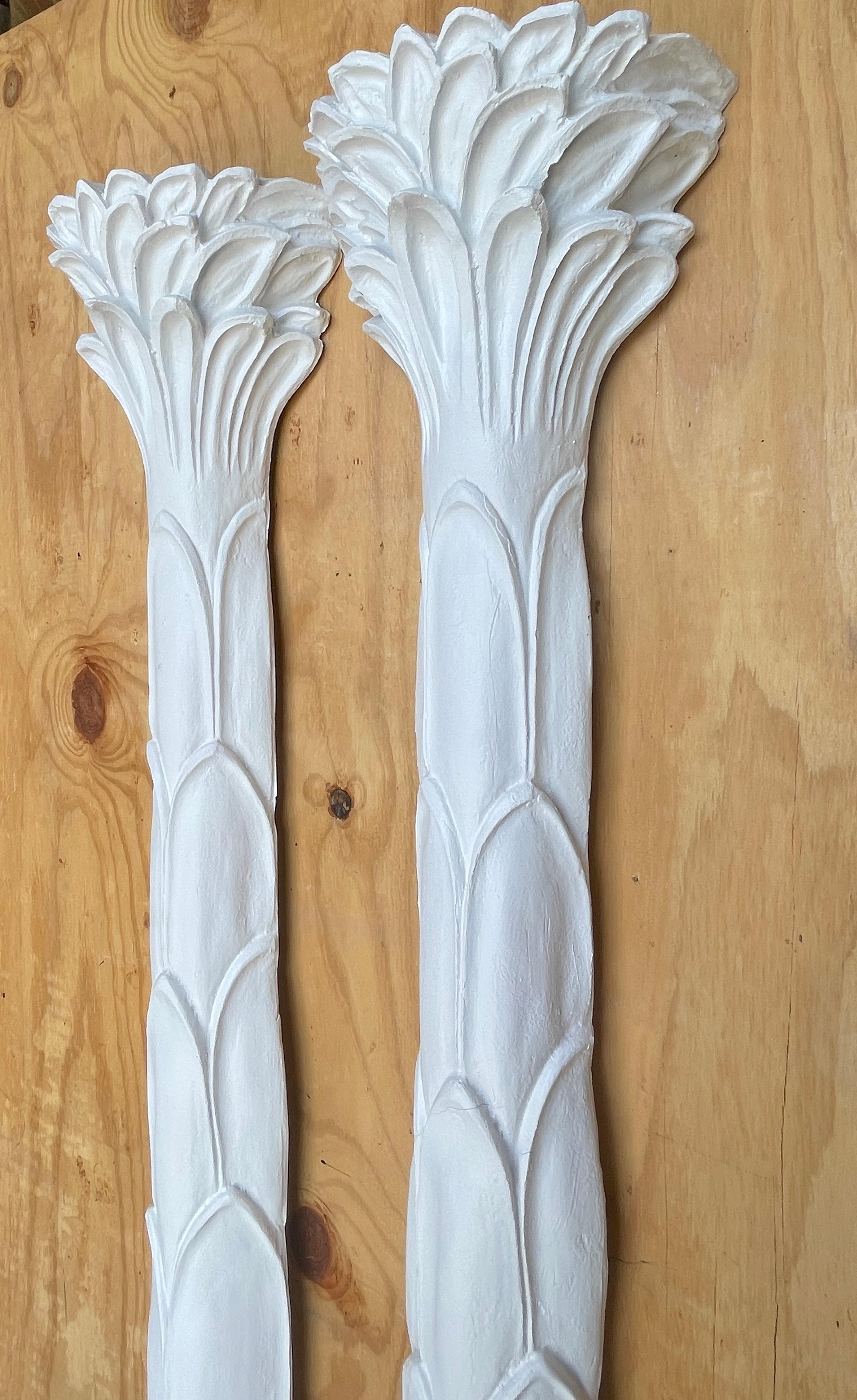 20th Century Pair of Serge Roche Style Palmette Torchieres / Wall Sconces  For Sale
