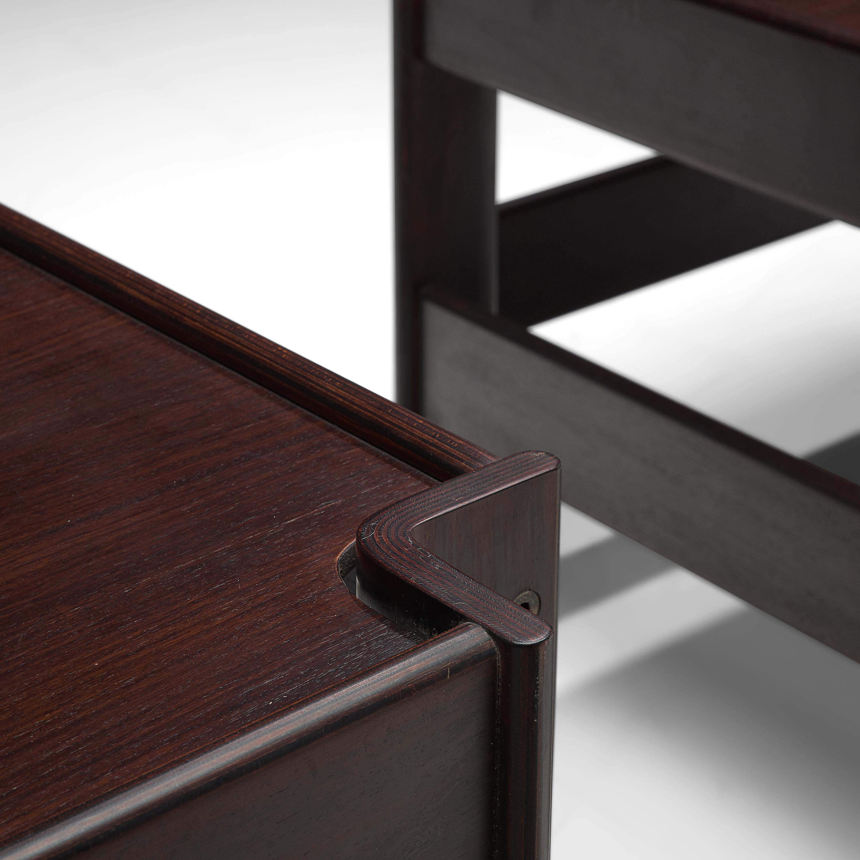Plywood Pair of Sergio Asti for Poltronova 'Zelda' Wooden Coffee Tables