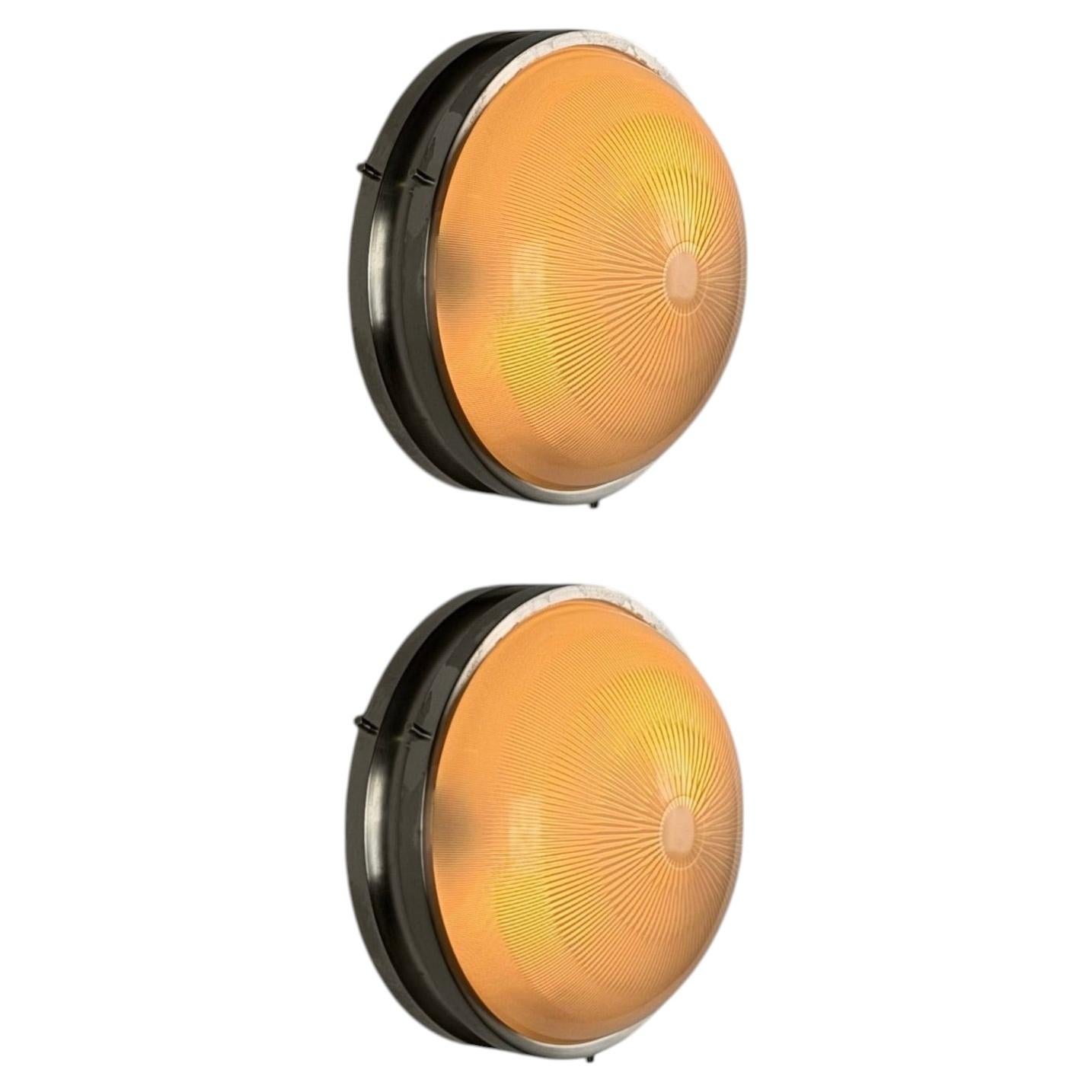 Paire de plafonniers ou appliques « Sigma » de Sergio Mazza pour Artemide, années 1960 en vente