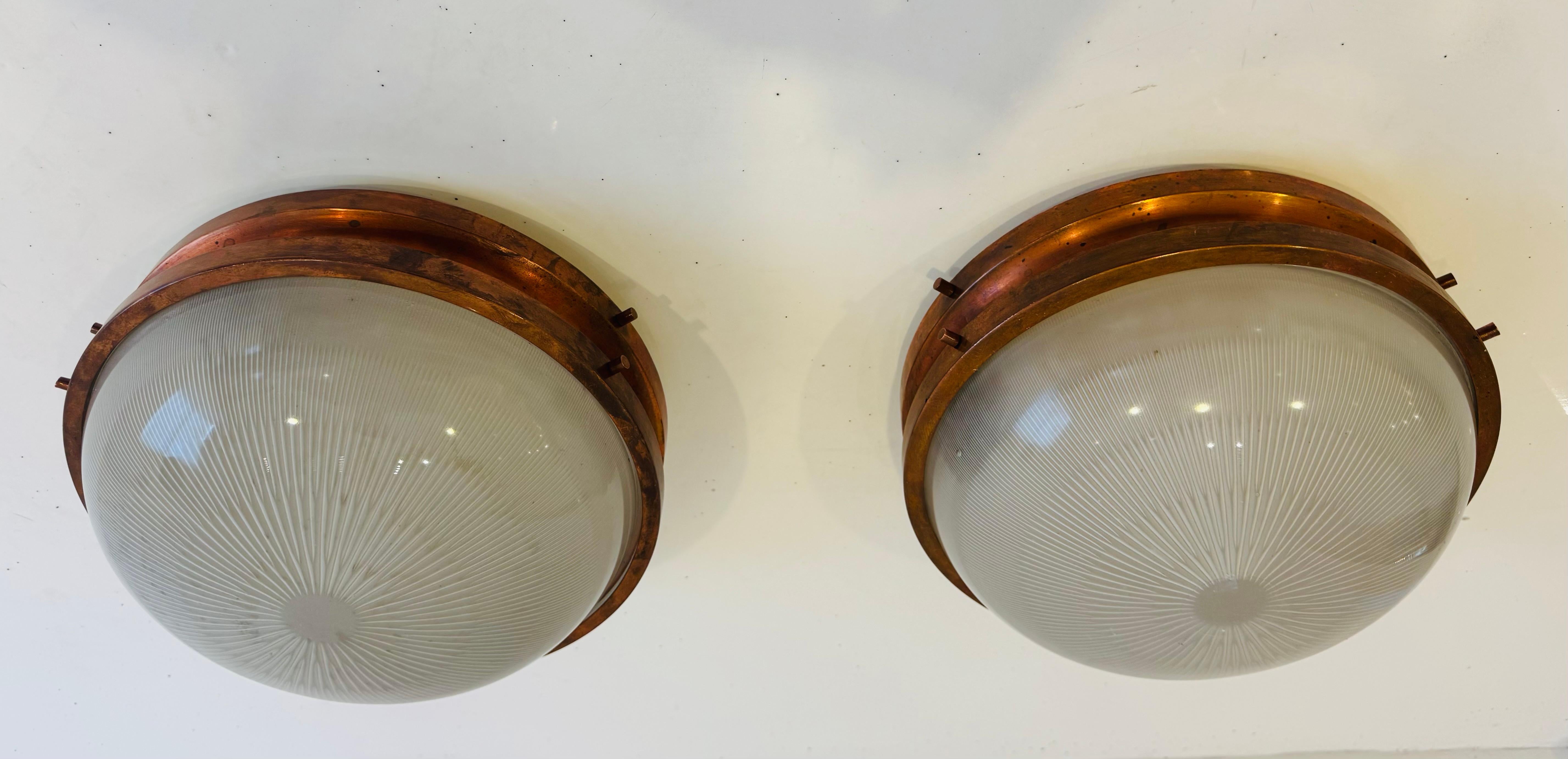 Paire d'affleurants Sergio Mazza AND Light Italie milieu de siècle en vente 3
