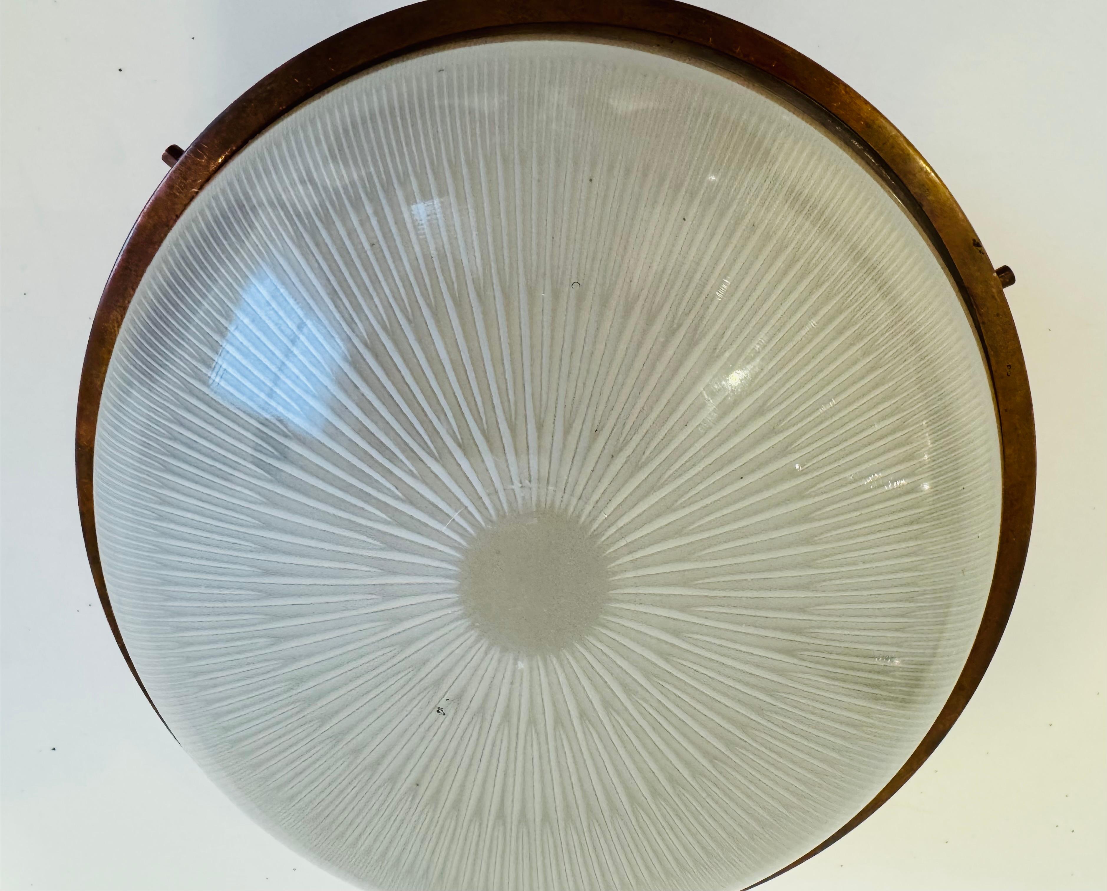 Cuivre Paire d'affleurants Sergio Mazza AND Light Italie milieu de siècle en vente