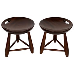 Pair of Sergio Rodrigues Mocho Stools in Brazilian Jacarandá