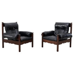 Pair of Sergio Rodrigues Style Lounge Chairs