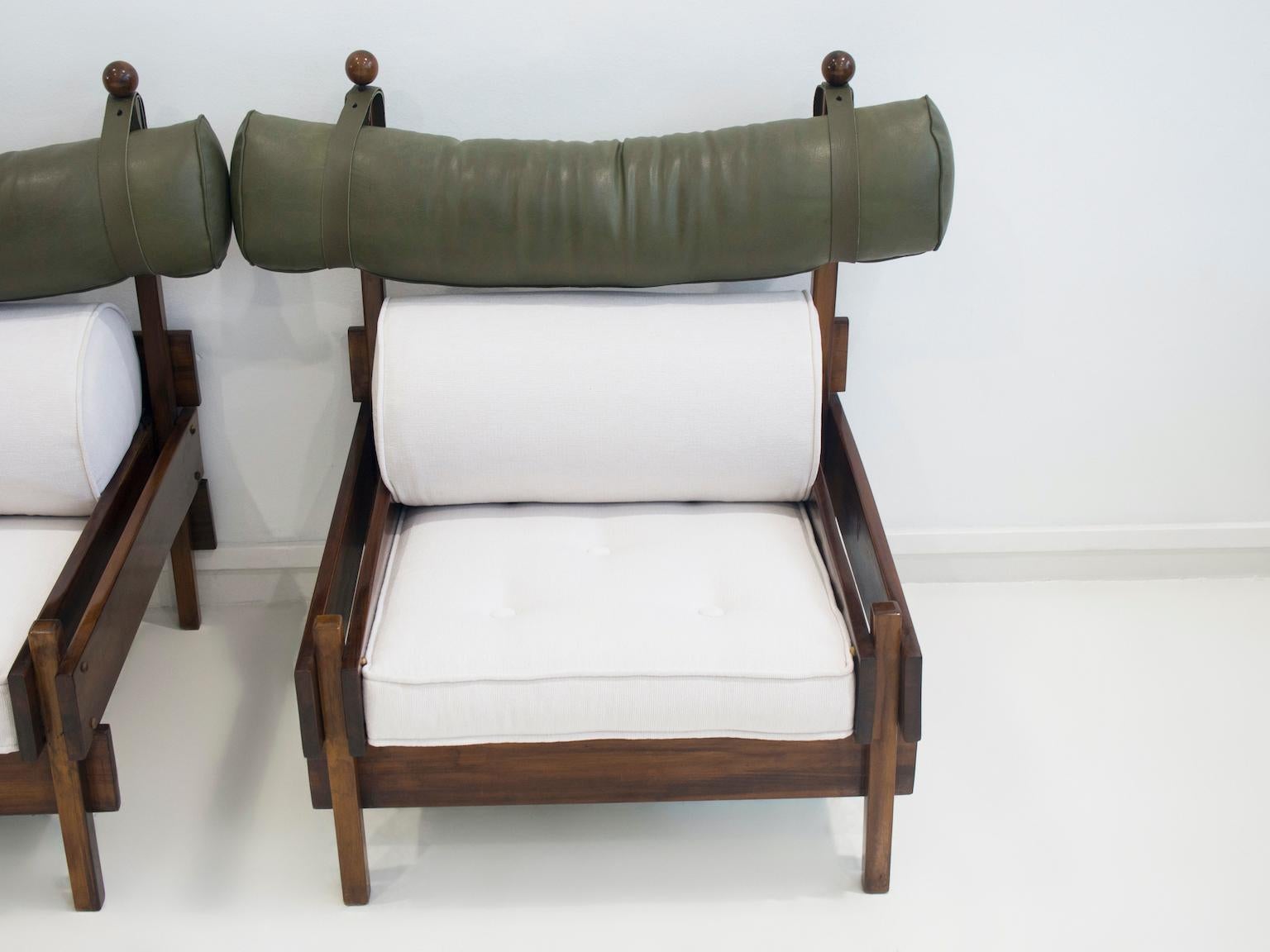 Mid-Century Modern Pair of Sergio Rodrigues 'Tonico' Chairs